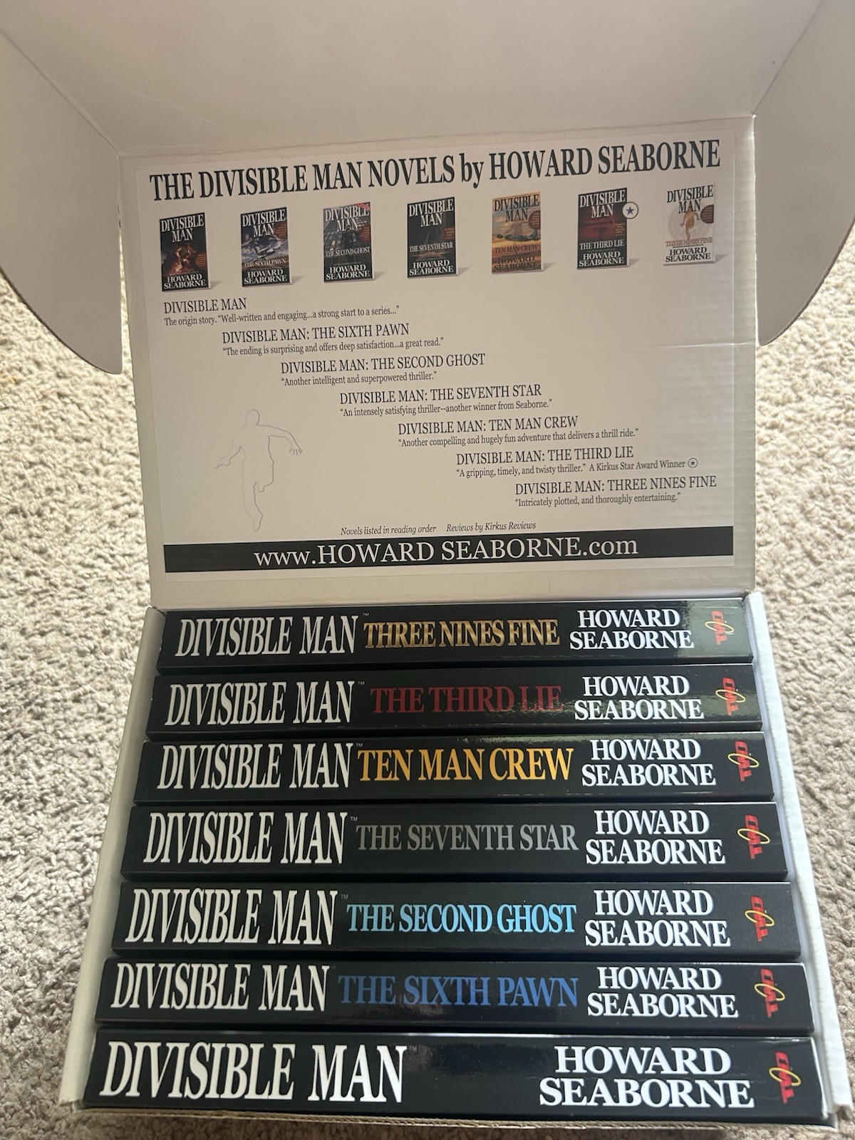 Divisible Man Series by Howard Seaborne Box Set Lot of 7 Trade Paperback Books