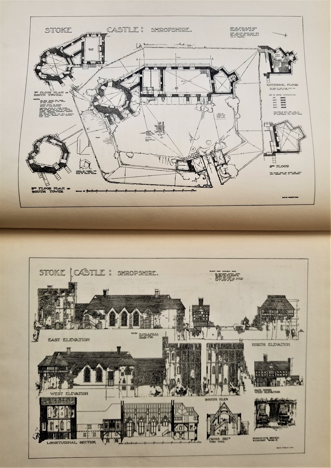 1928 antique BOSTON ARCHITECTURE CLUB English PLAN ornament sketch WHITEHEAD