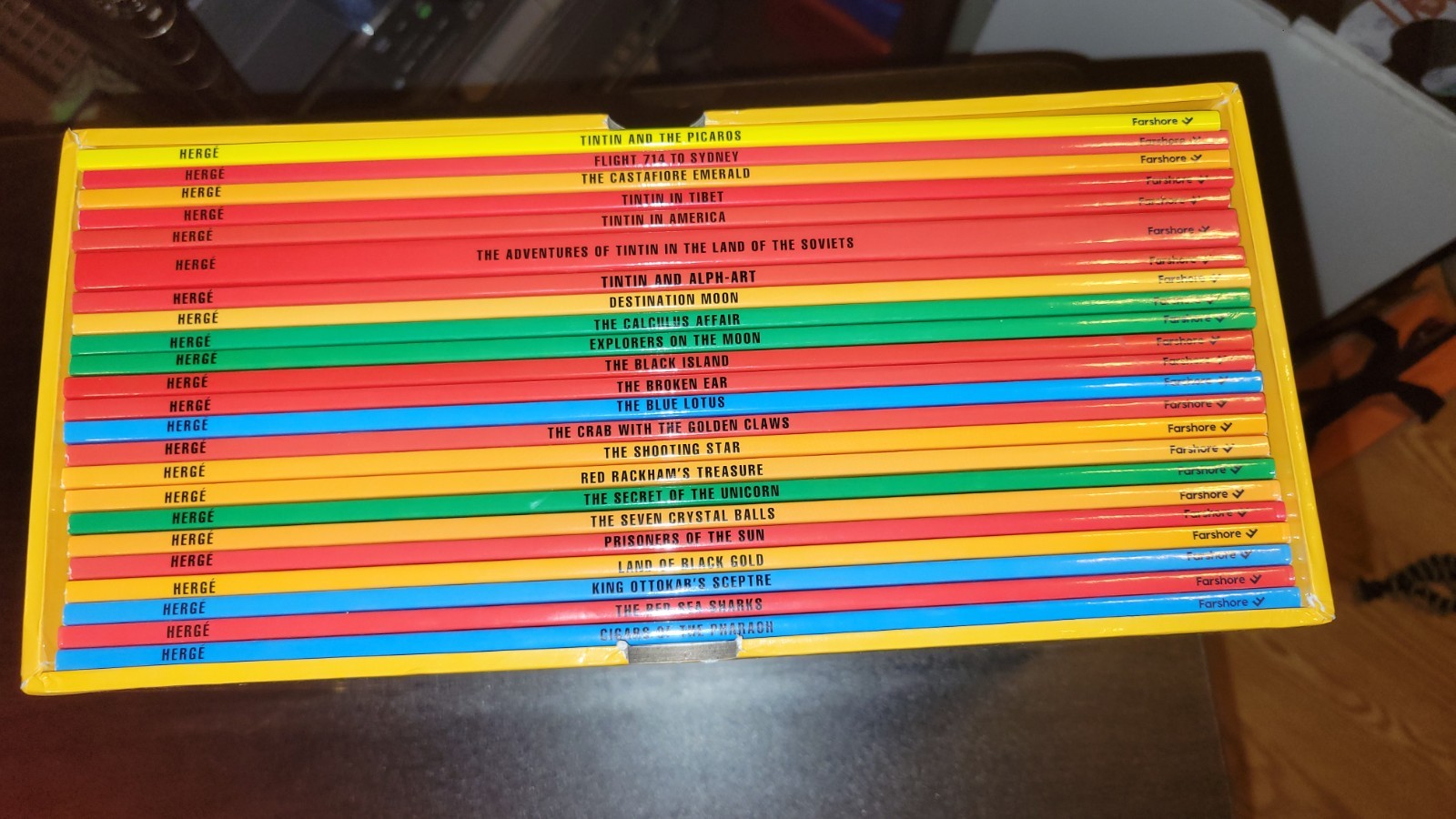 The Adventures of Tintin Box Set 23 Books Like New Complete Collection Hergé