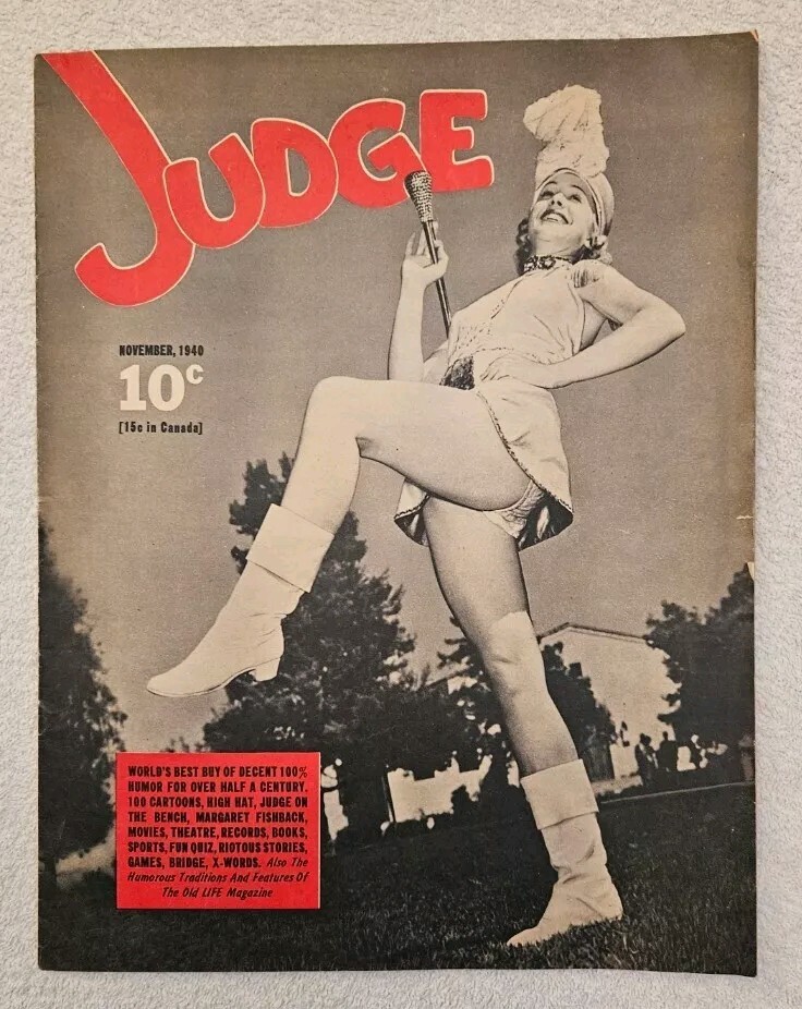 Judge Magazine #2725 Volume 117 November 1940 Humor, Cartoons, Sports