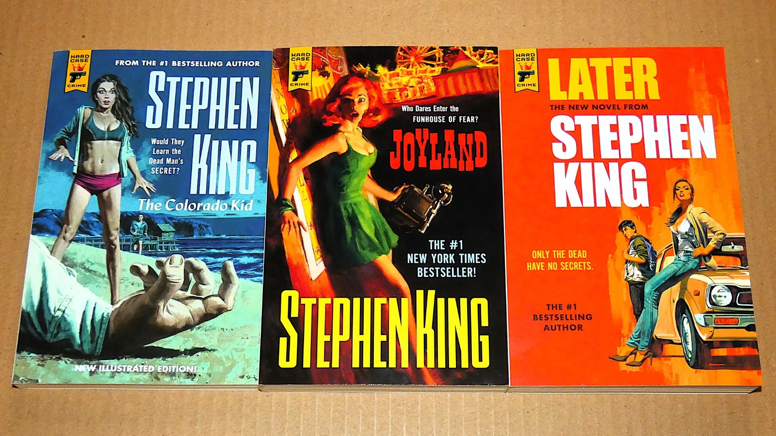 Lot of 3 Stephen King Hard Case Crime Novels Joyland Later Colorado Kid Exc. FS!