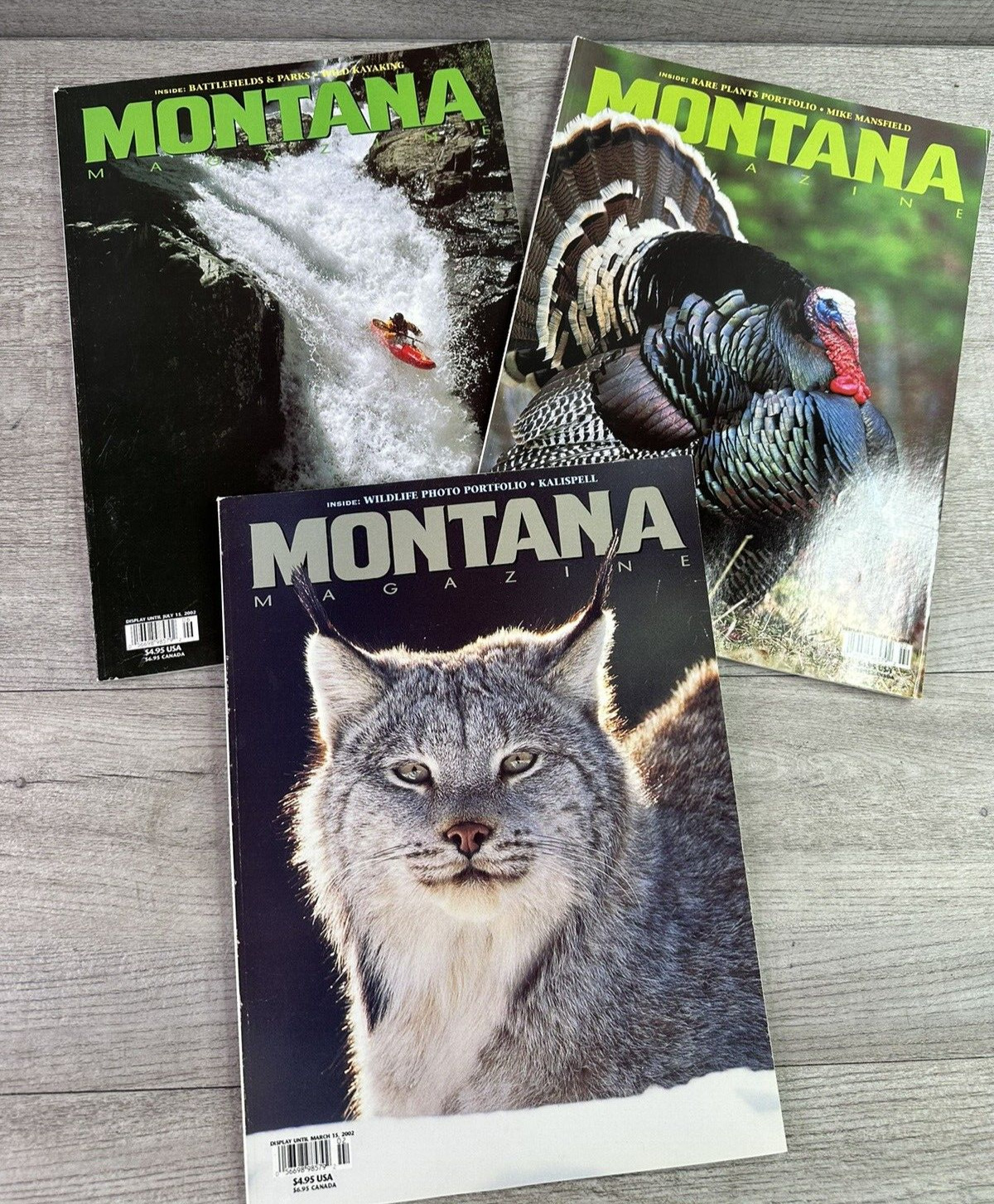 Lot Of 3 Montana Magazine 2002 Jan-June Bimonthly Issues
