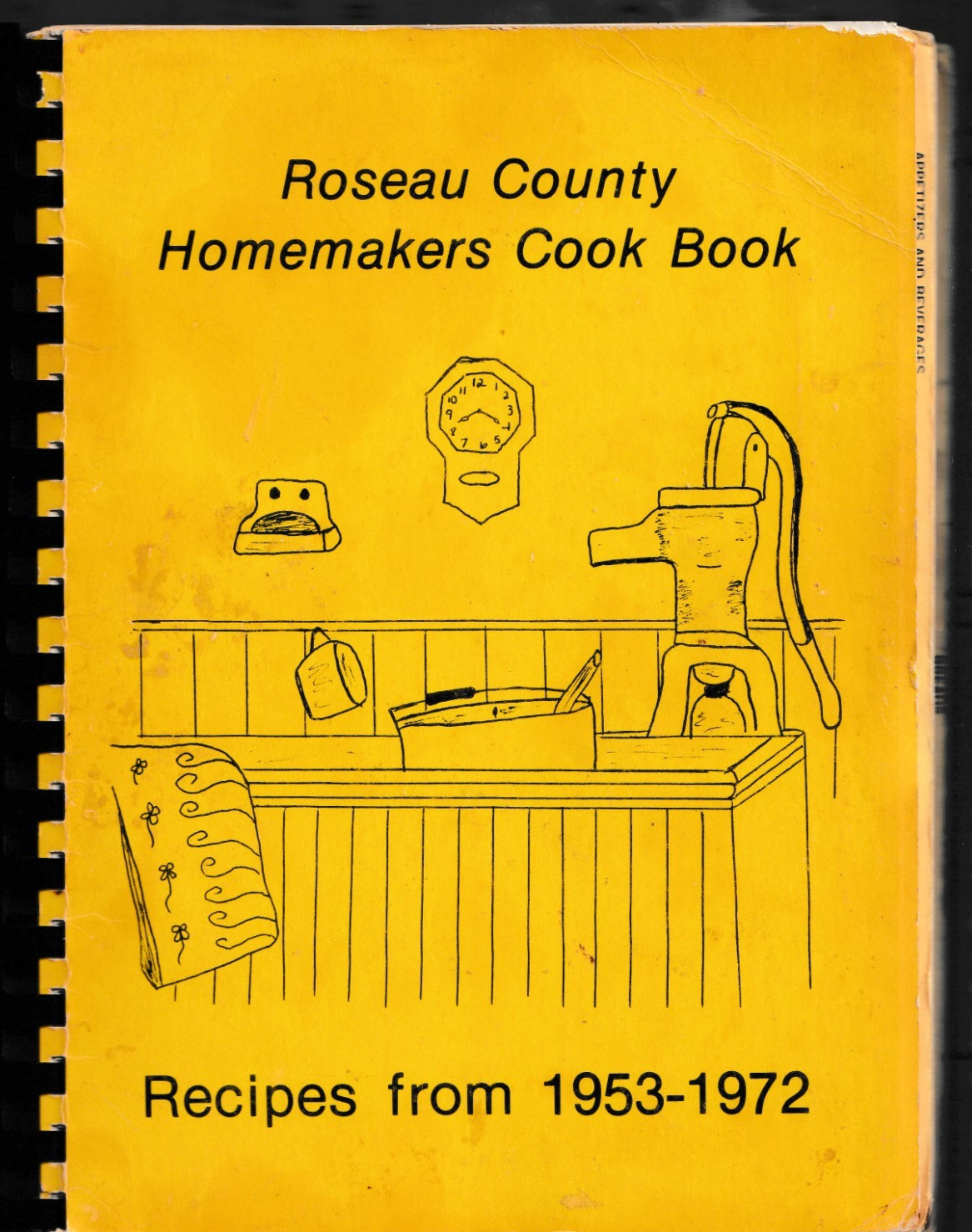 ROSEAU COUNTY HOMEMAKERS Cookbook Recipes from 1953-1972 259 pages