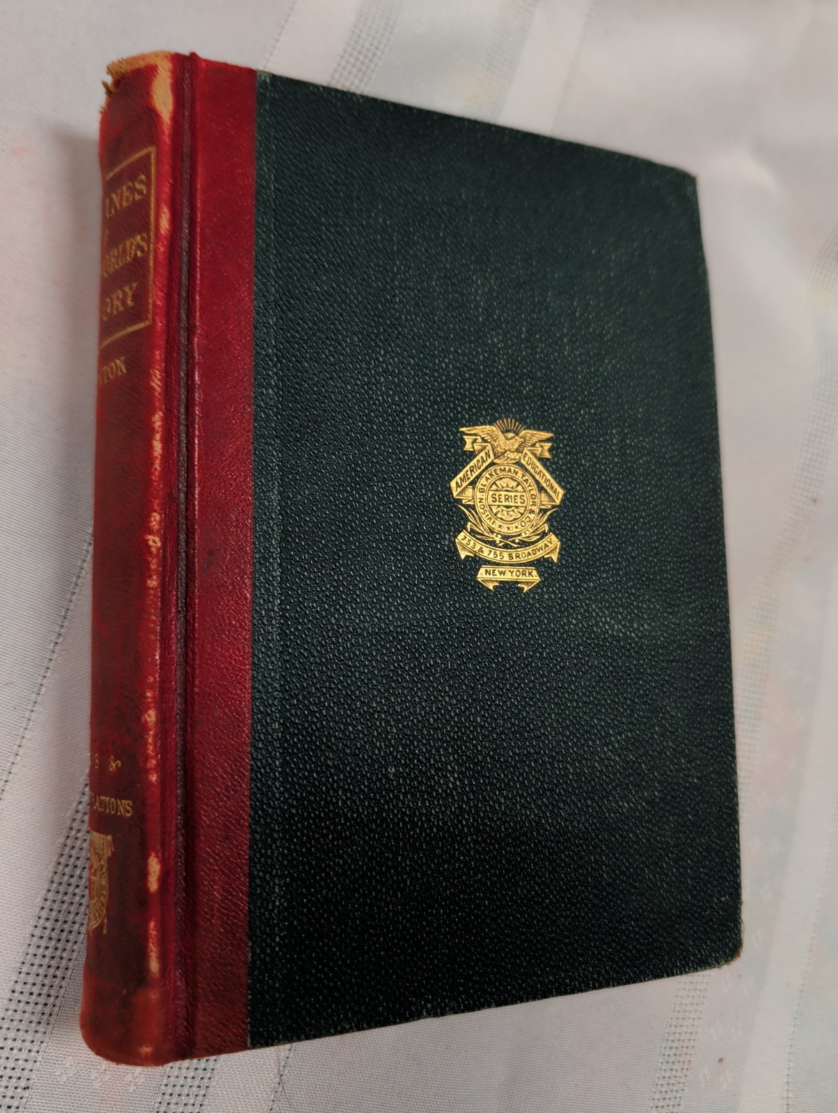 Antique Book Maps Outlines of the World’s History by Wm Swinton 1874 HC Blakeman
