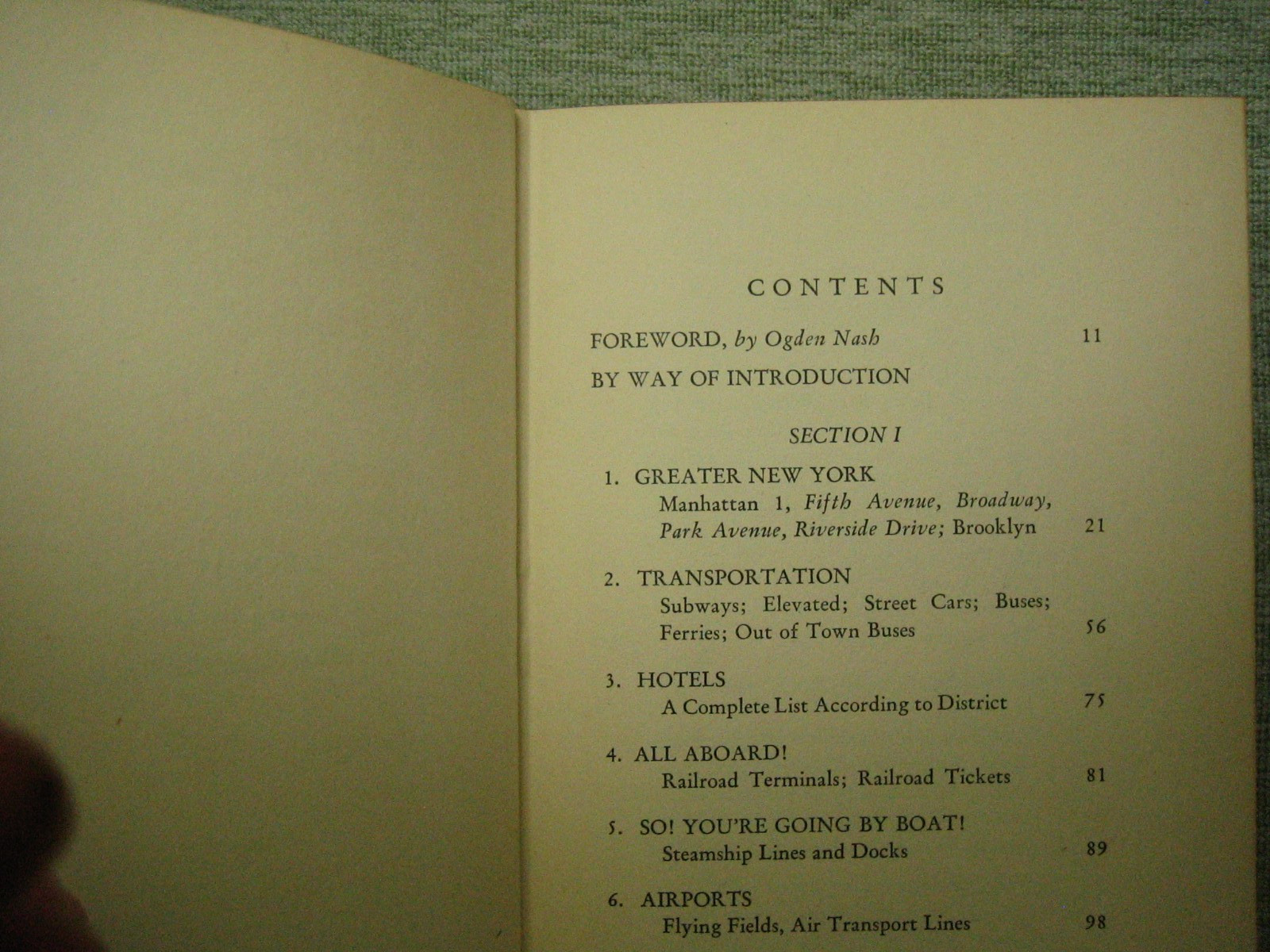 All About New York: An Intimate Guide 1st Edition 1931 R James Ogden Nash