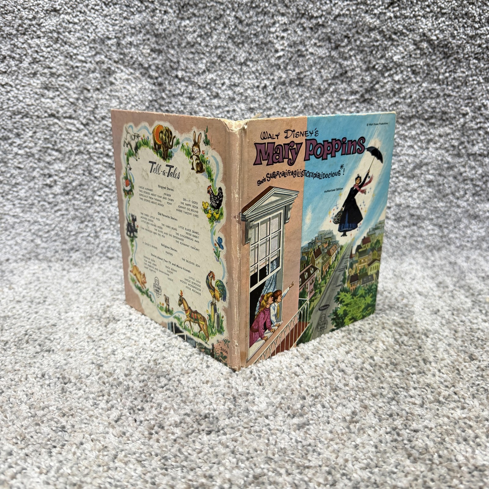 Vintage 1964 Walt Disney Mary Poppins Tell A Tale Whitman Authorized Edition