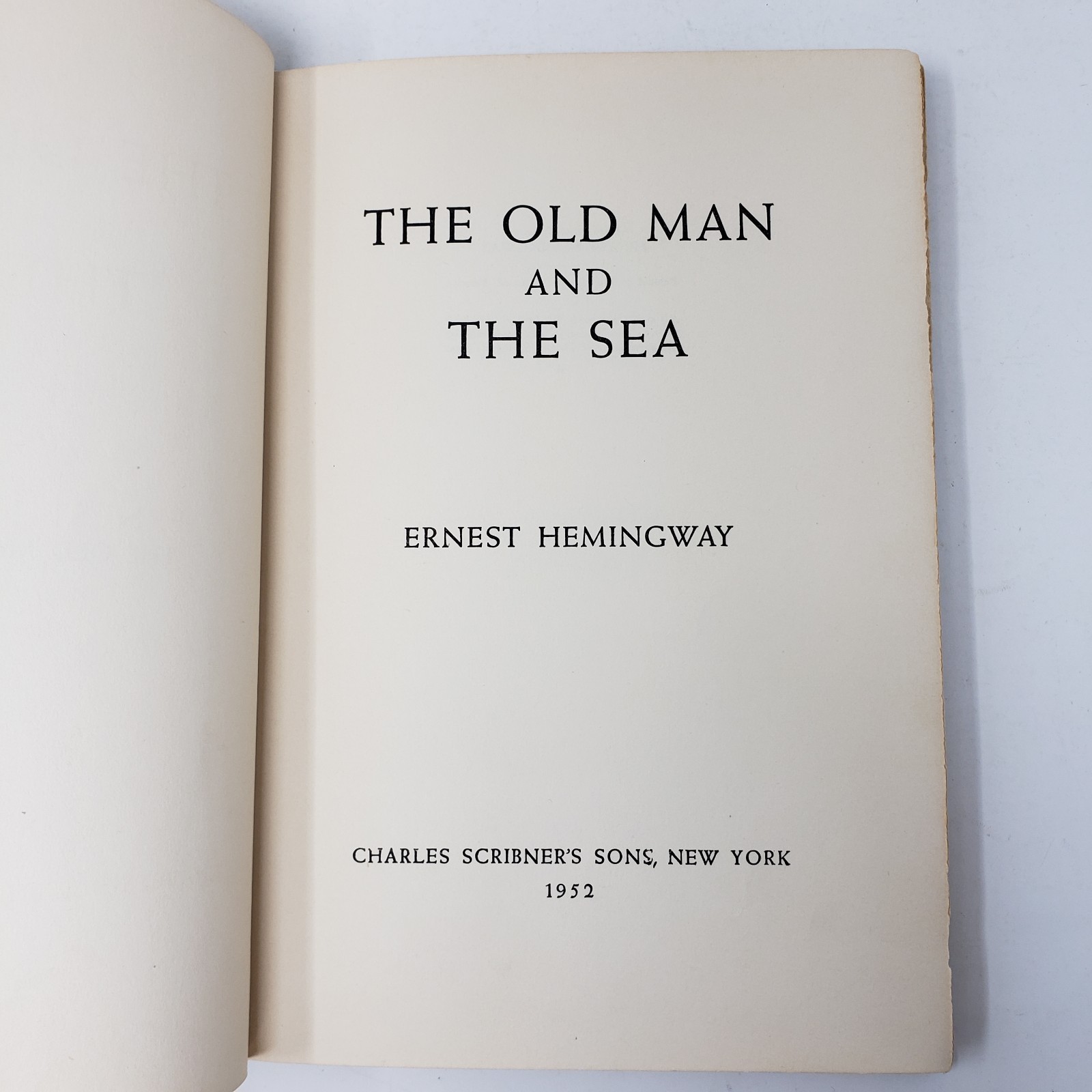 The Old Man and the Sea by Ernest Hemingway – 1952, BCE, (W), Hardcover