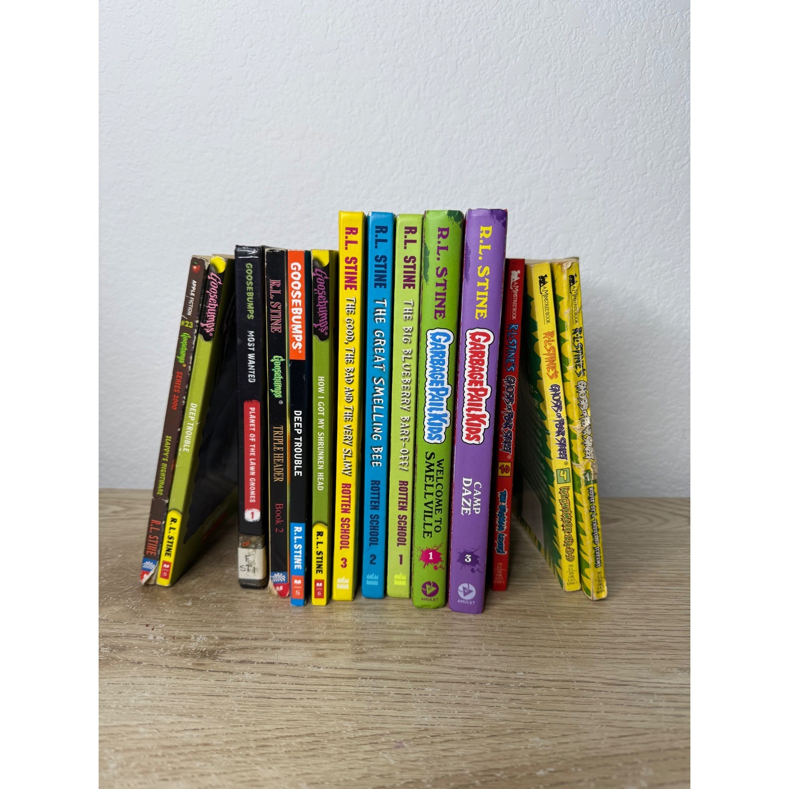 RL Stine Book Lot 14 Goosebumps Rotten School Garbage Pail Kids Fear Street 1st