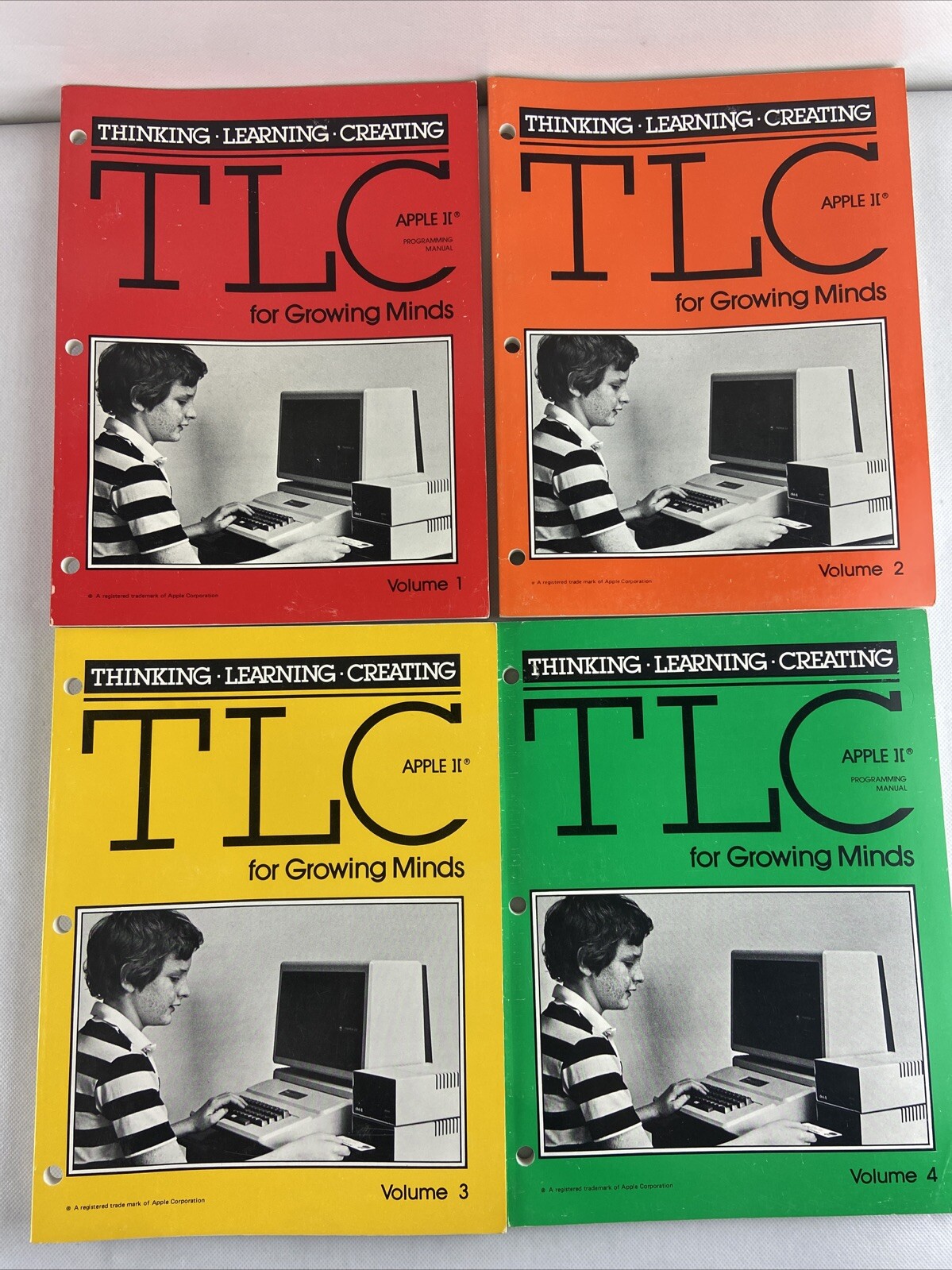 TLC For Growing Minds Apple II 4 Volume Set. Super Rare!