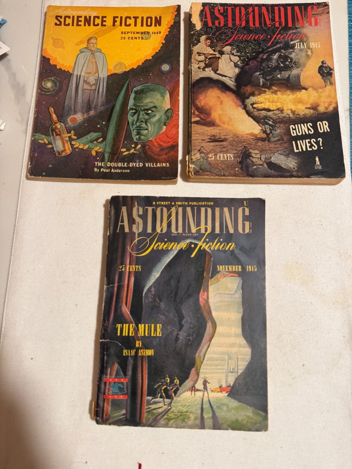 Astounding Science Fiction 1945-1949 Lot Pulp Asimov “The Mule” Foundation 1st!