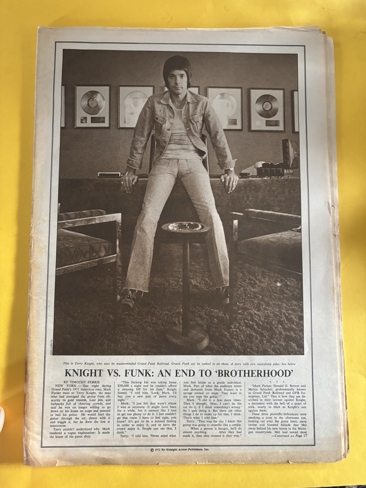 Rolling Stone magazine newspaper October 12 1972