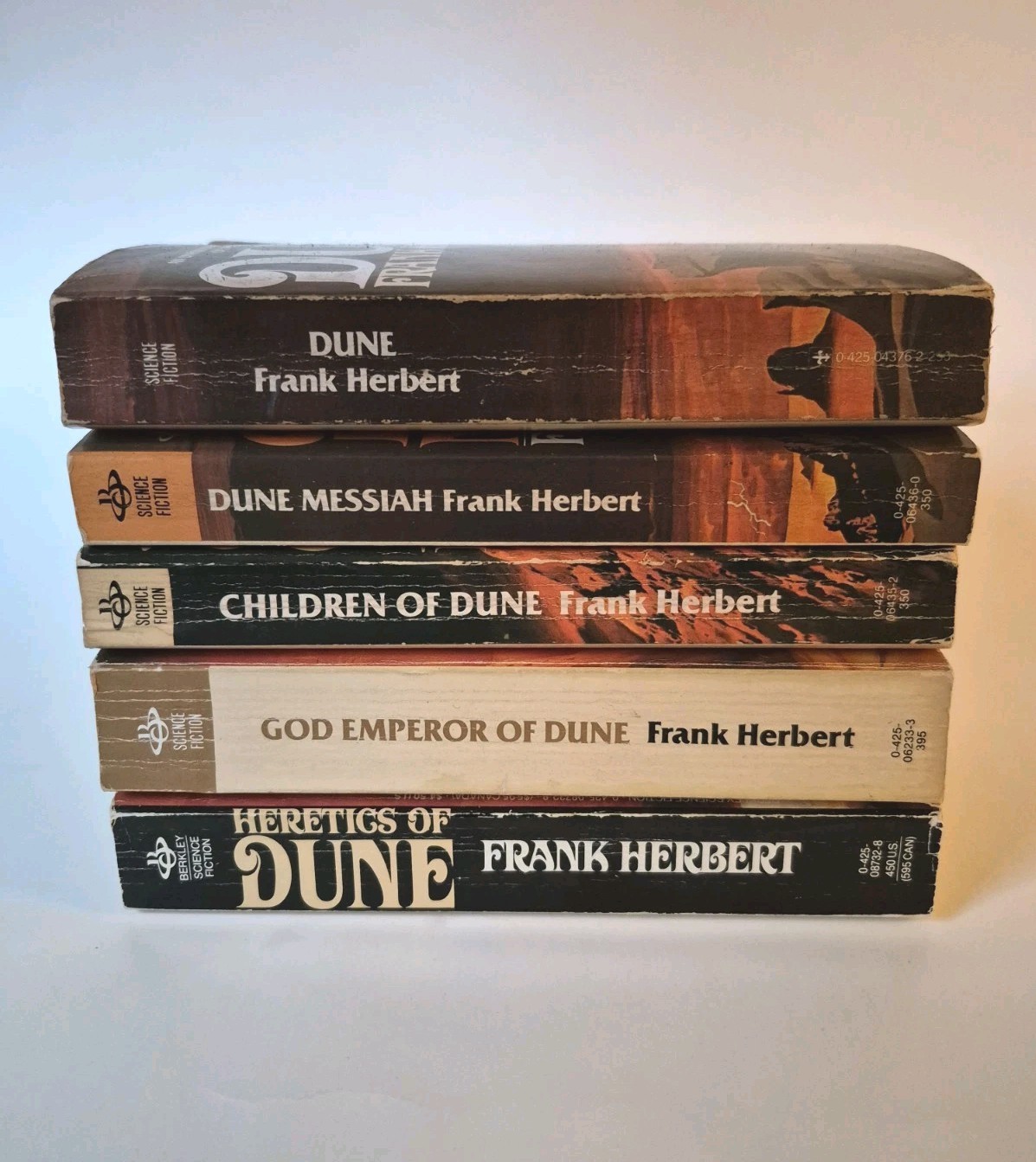 Frank Herbert Dune Vintage Mass Market Paperback Book Lot Berkley Dune 1-5