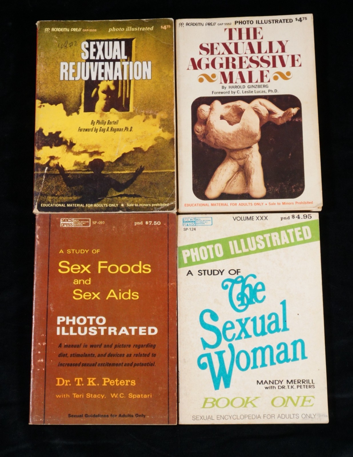 Rare Vintage 70s Sexual Wellness Photo Illustrated Book Lot of 4 Books HTF (BKS)