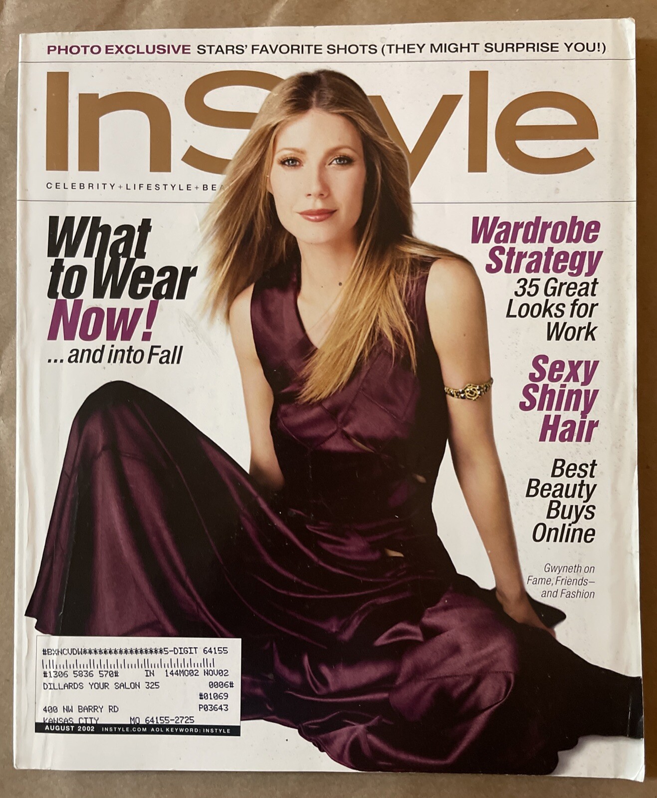 In Style Magazine August 2002 Gwyneth Paltrow Kate Spade Christie Brinkley