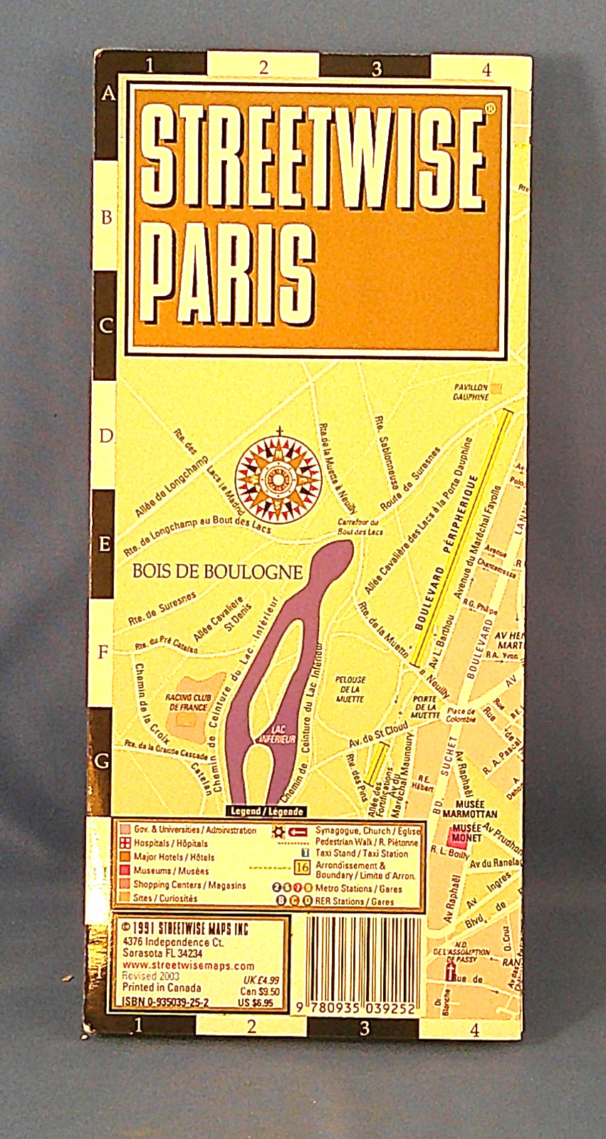 STREETWISE PARIS! – Map of Paris, France, Laminated (2010)