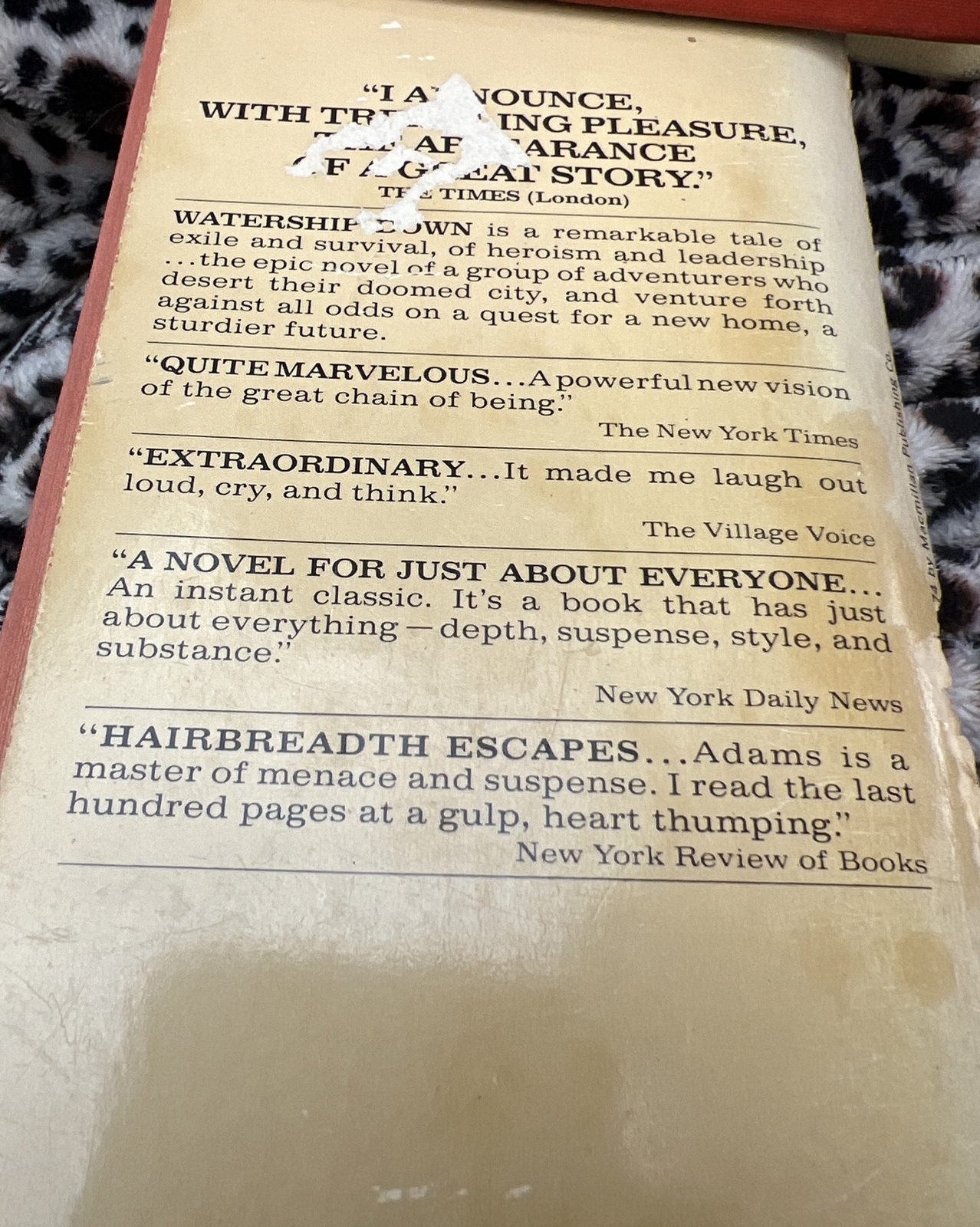 Adams, Richard – Watership Down Paperback First printing 1975 Avon Books