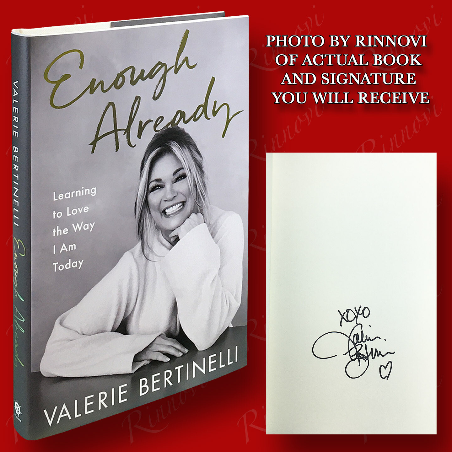 Enough Already SIGNED Valerie Bertinelli (2022,HC,1st/1st) BRAND NEW