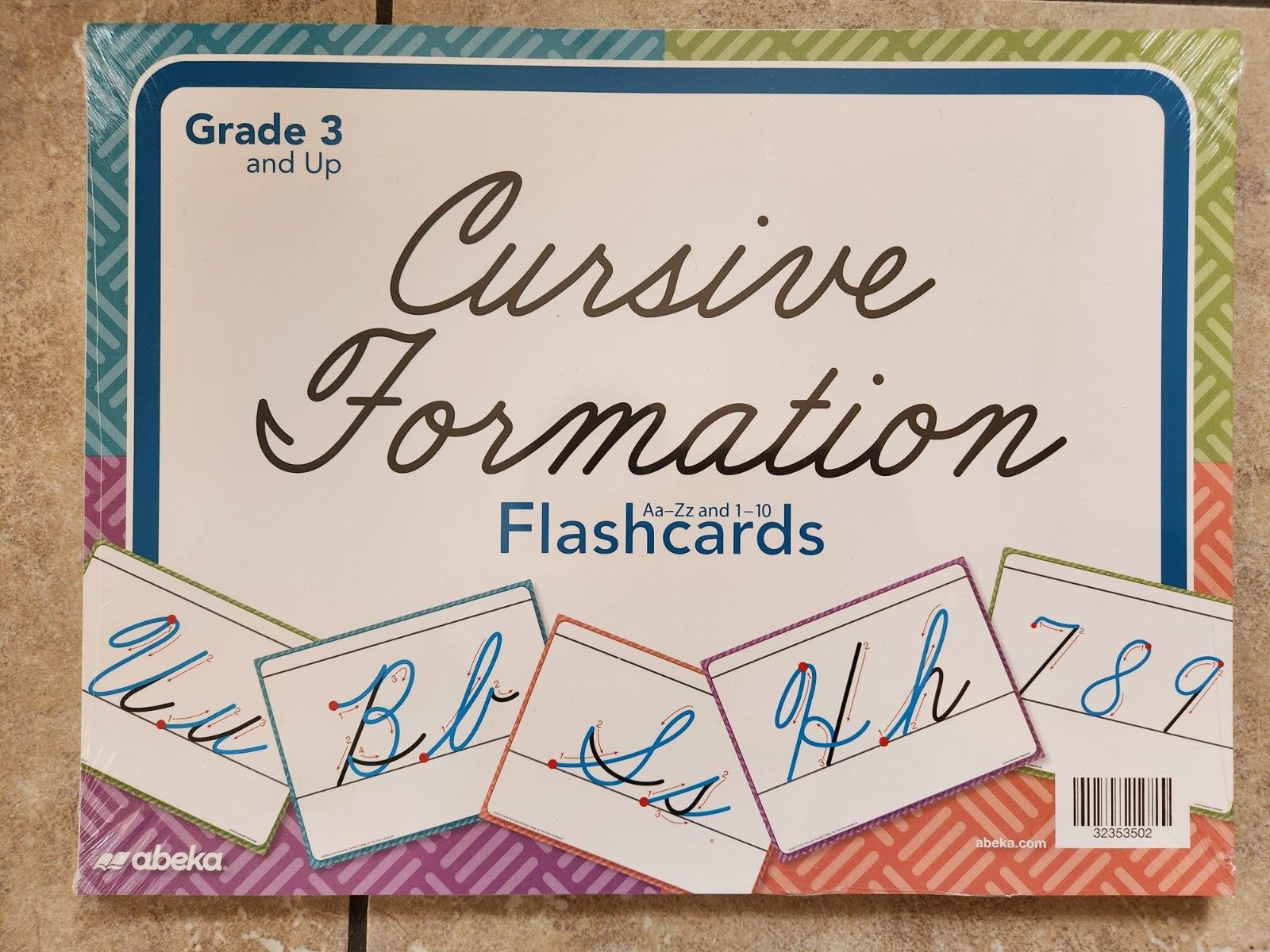 Abeka Grade 3 and Up Cursive Formation Flashcards New Sealed