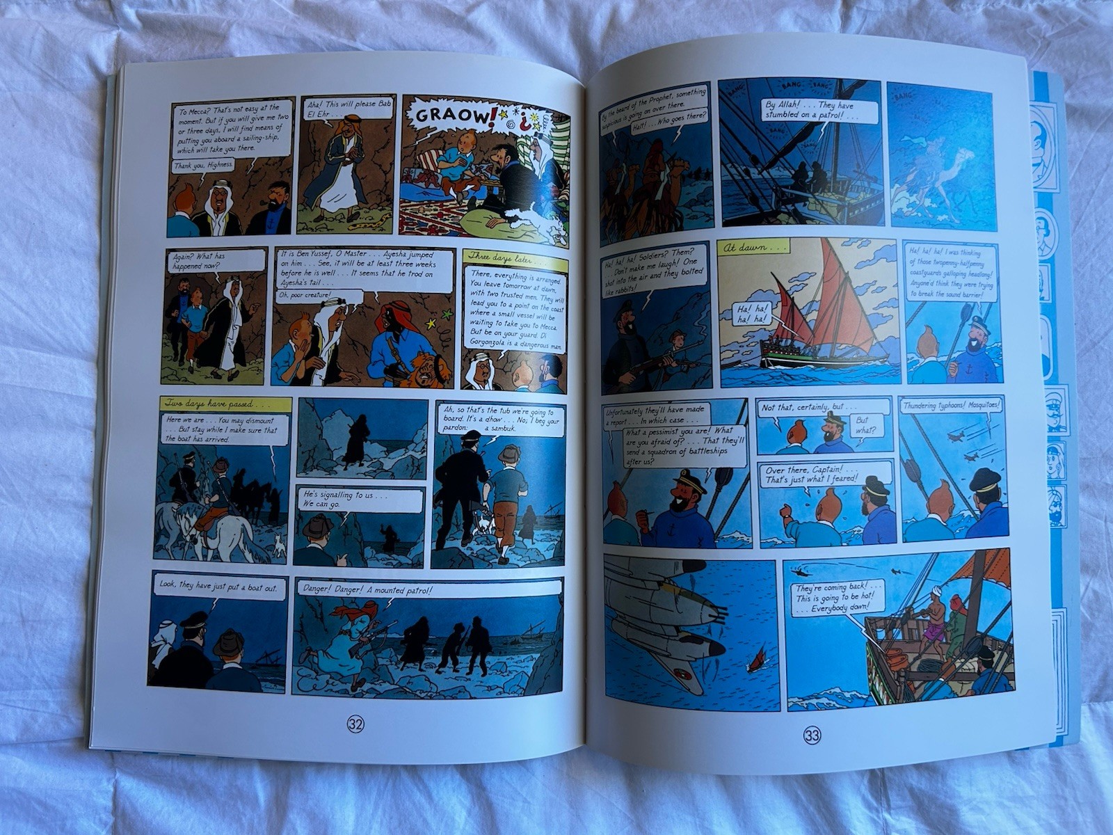 The Adventures of Tin Tin Herge The Red Sea Sharks Paperback Comic Graphic Book