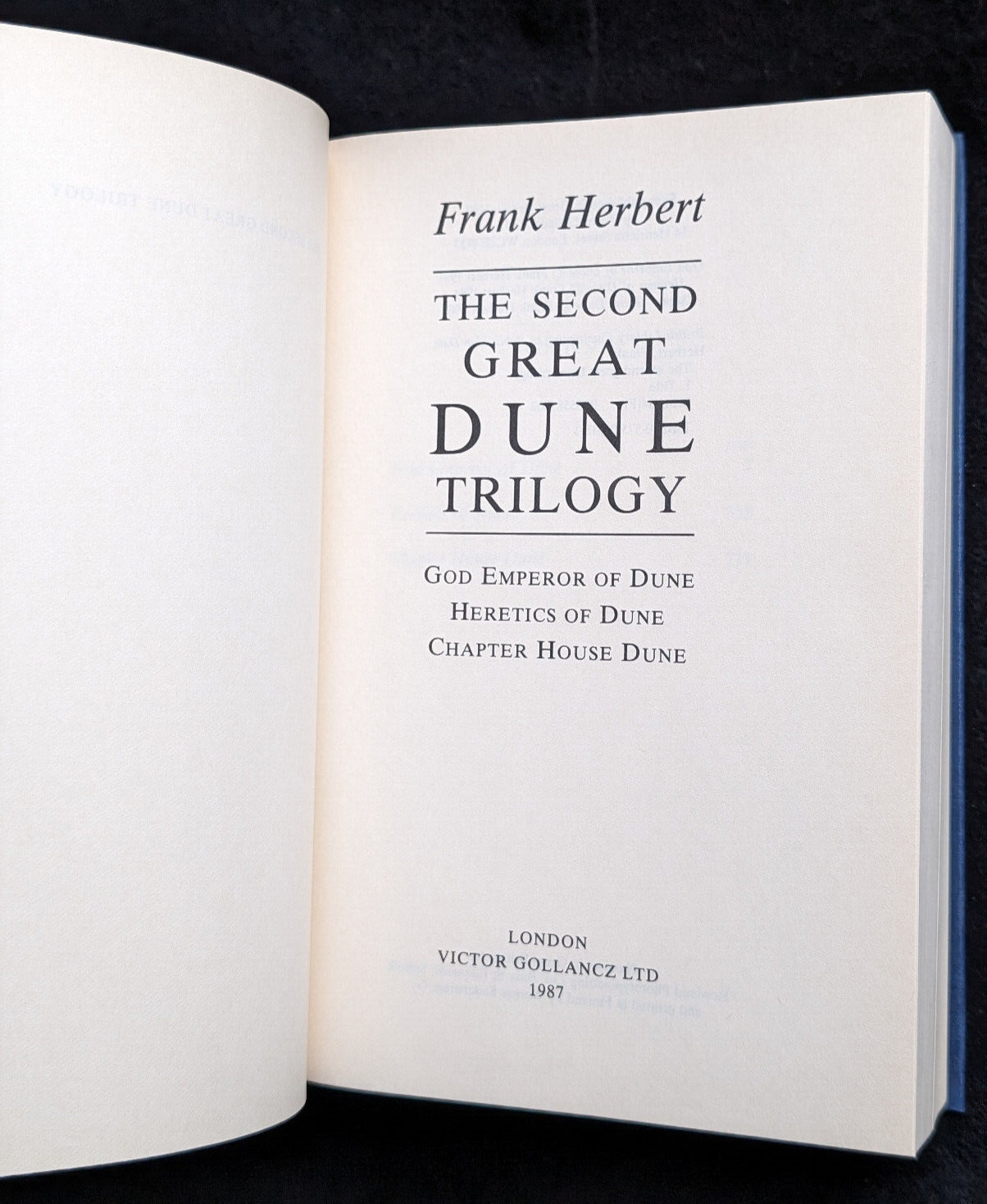 Frank Herbert Second Great Dune Trilogy God Emperor Heretics Chapter House UK HB