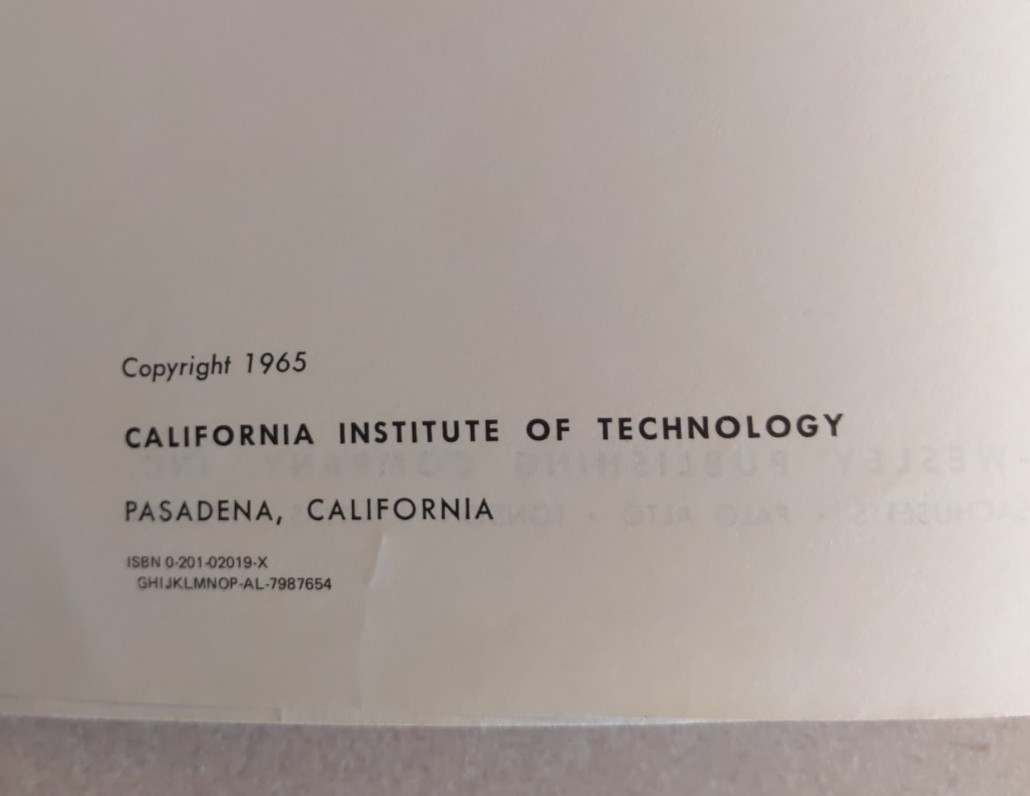 Complete Lectures on Physics RICHARD P. FEYNMAN First Edition 1st 1963,’ 64, ’65