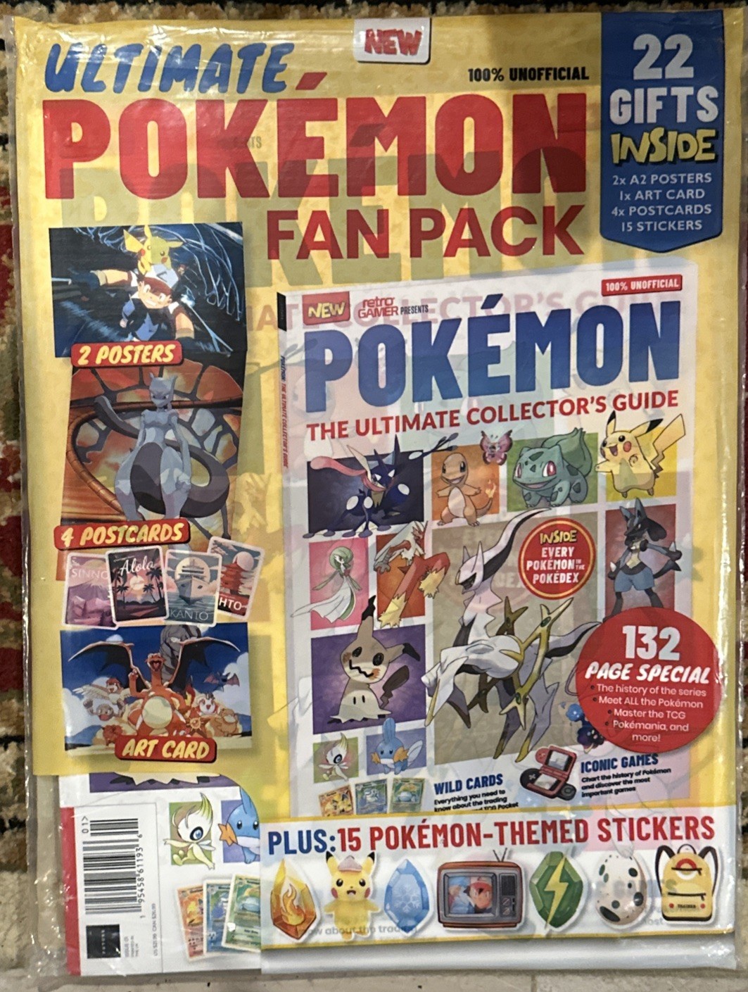 Ultimate Pokemon Fan Pack Magazine 132 Pages With 22 Gifts Inside