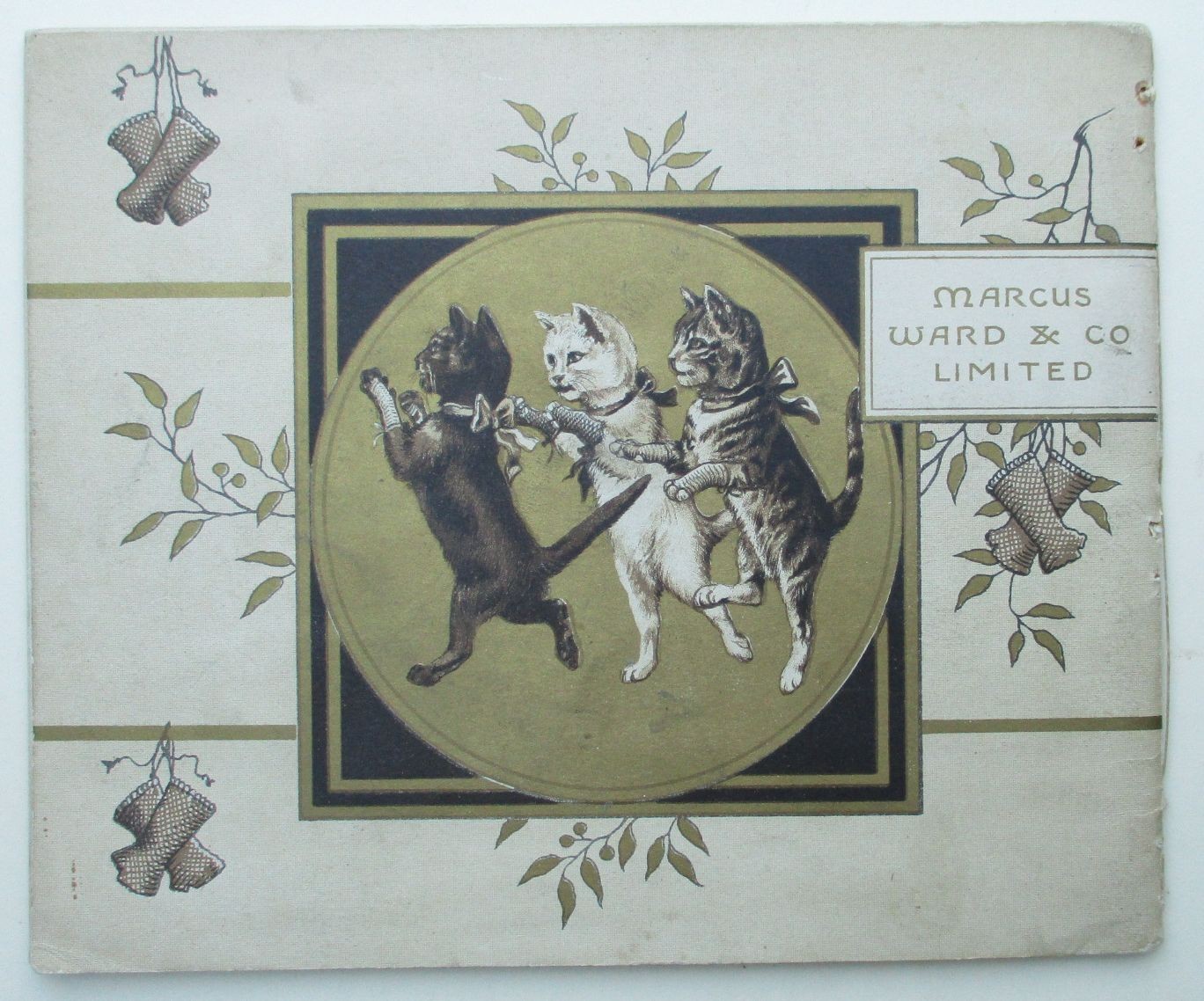 EXTREMELY RARE ANTIQUARIAN C. 1886 THREE LITTLE KITTENS E CALDWELL ILLUSTRATED