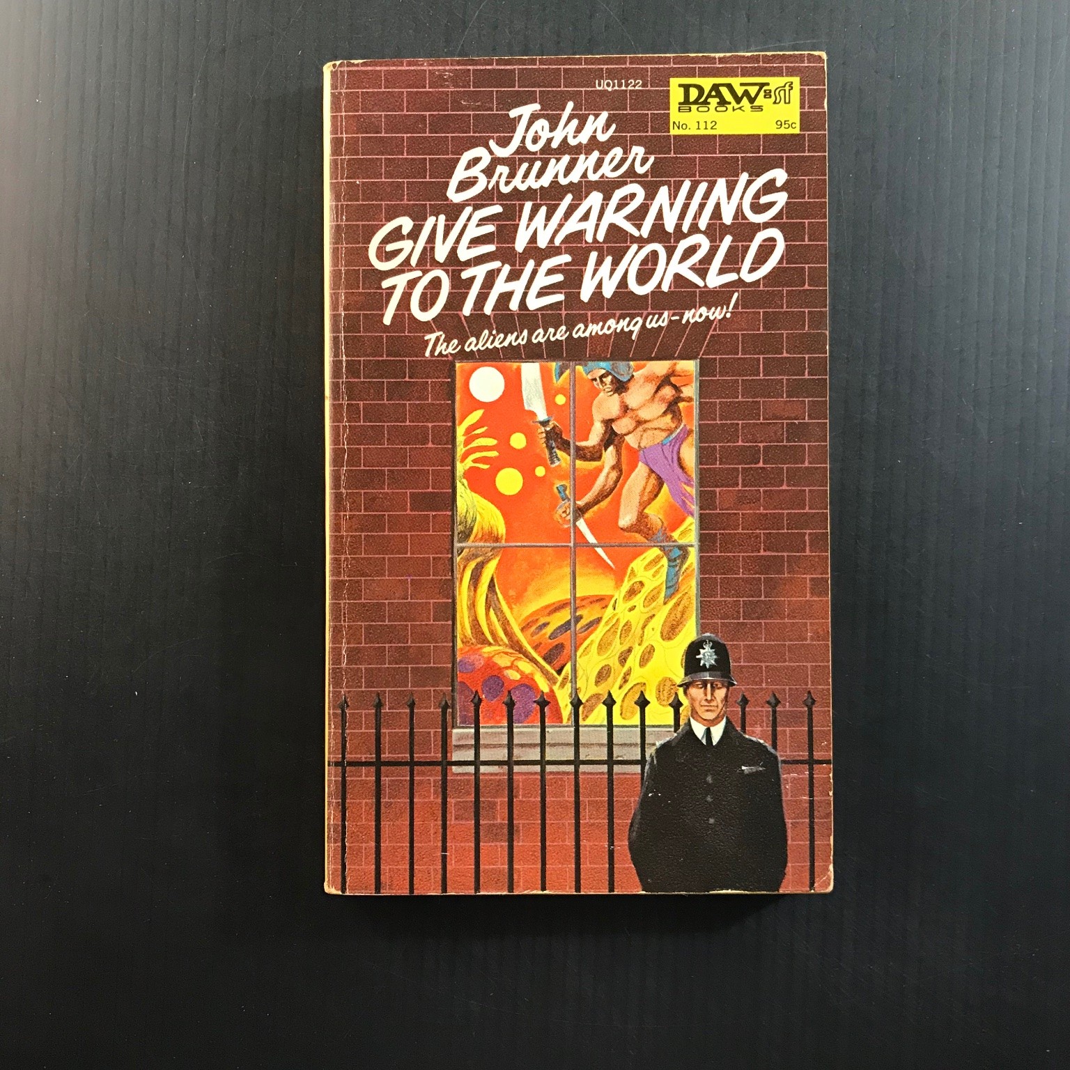 GIVE WARNING TO THE WORLD John Brunner 1st Printing 1974 Sci-Fi Jack Gaughan Art