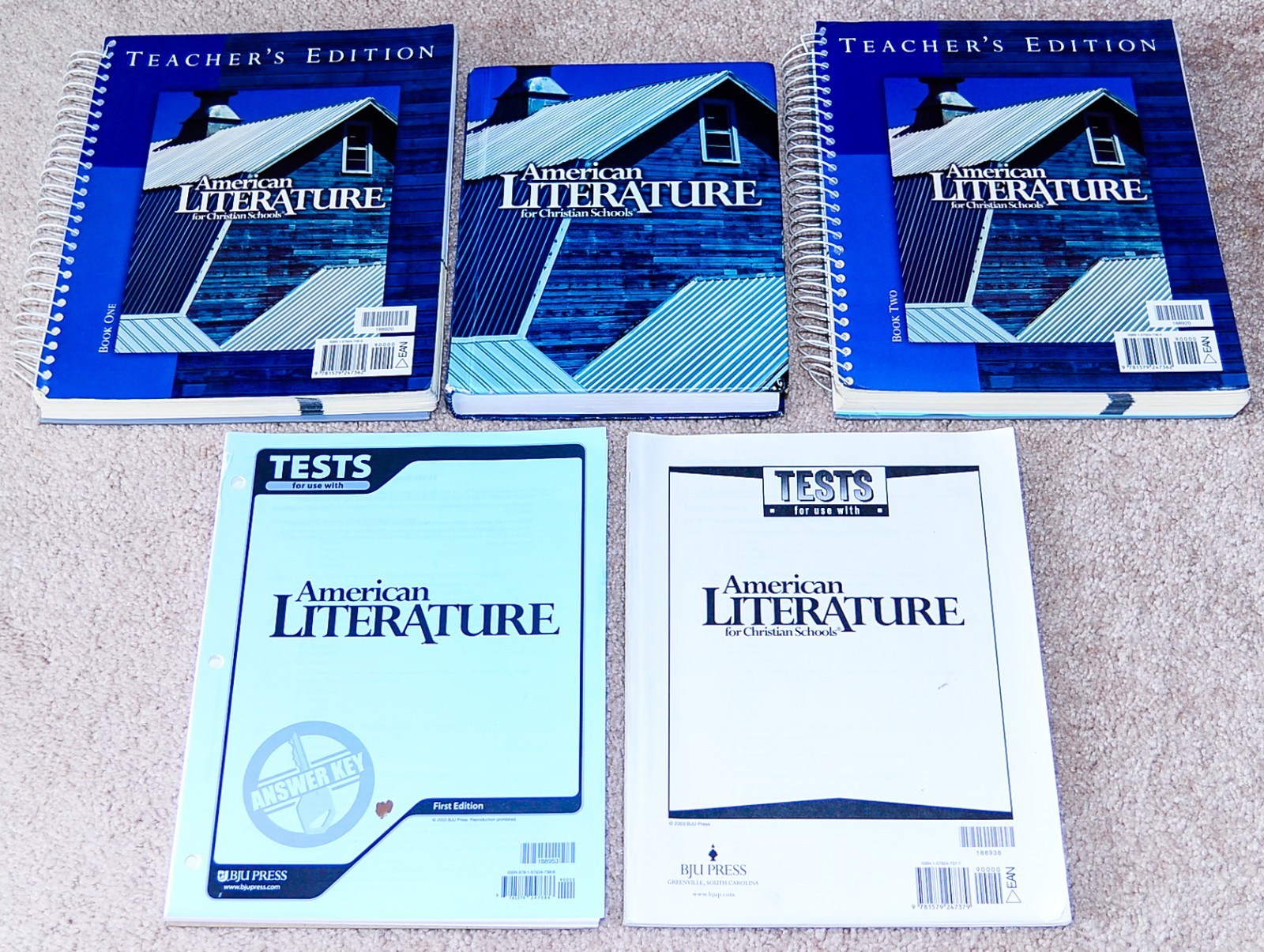 BJU Bob Jones 11th grade American Literature COMPLETE SET 11 Student Teacher