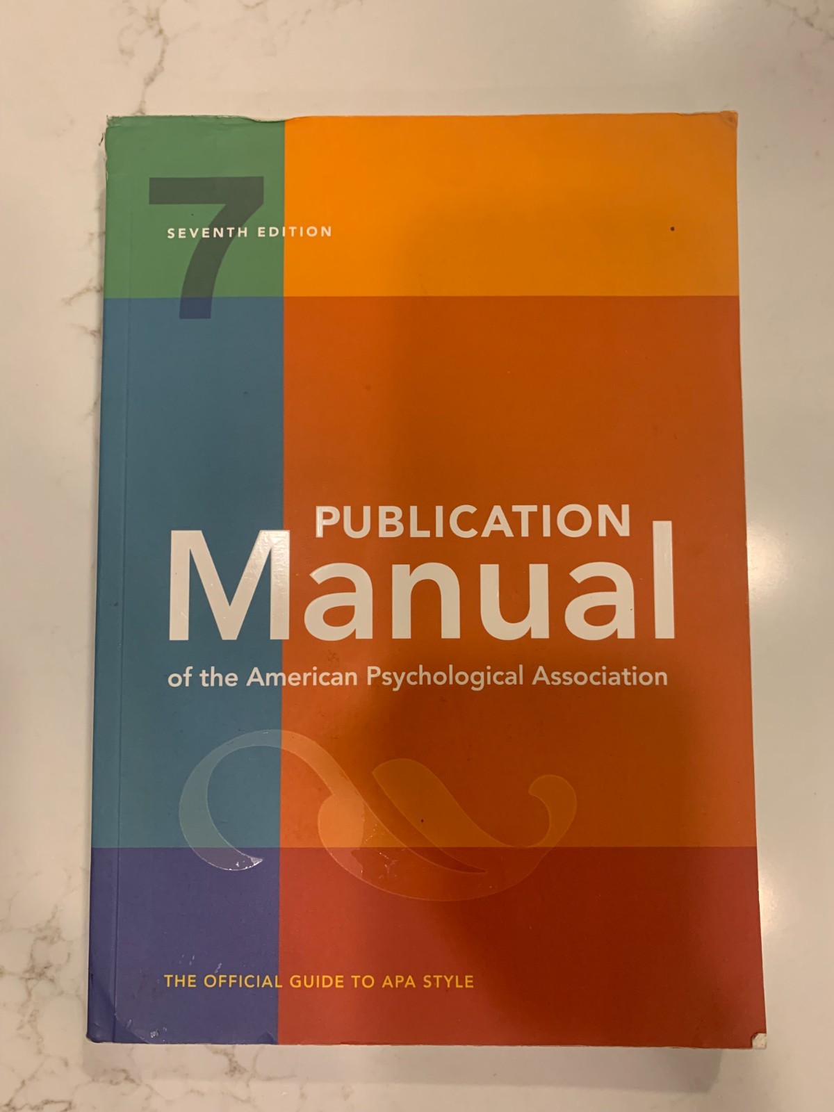 Publication Manual (OFFICIAL) 7th Edition of the American Psychological…