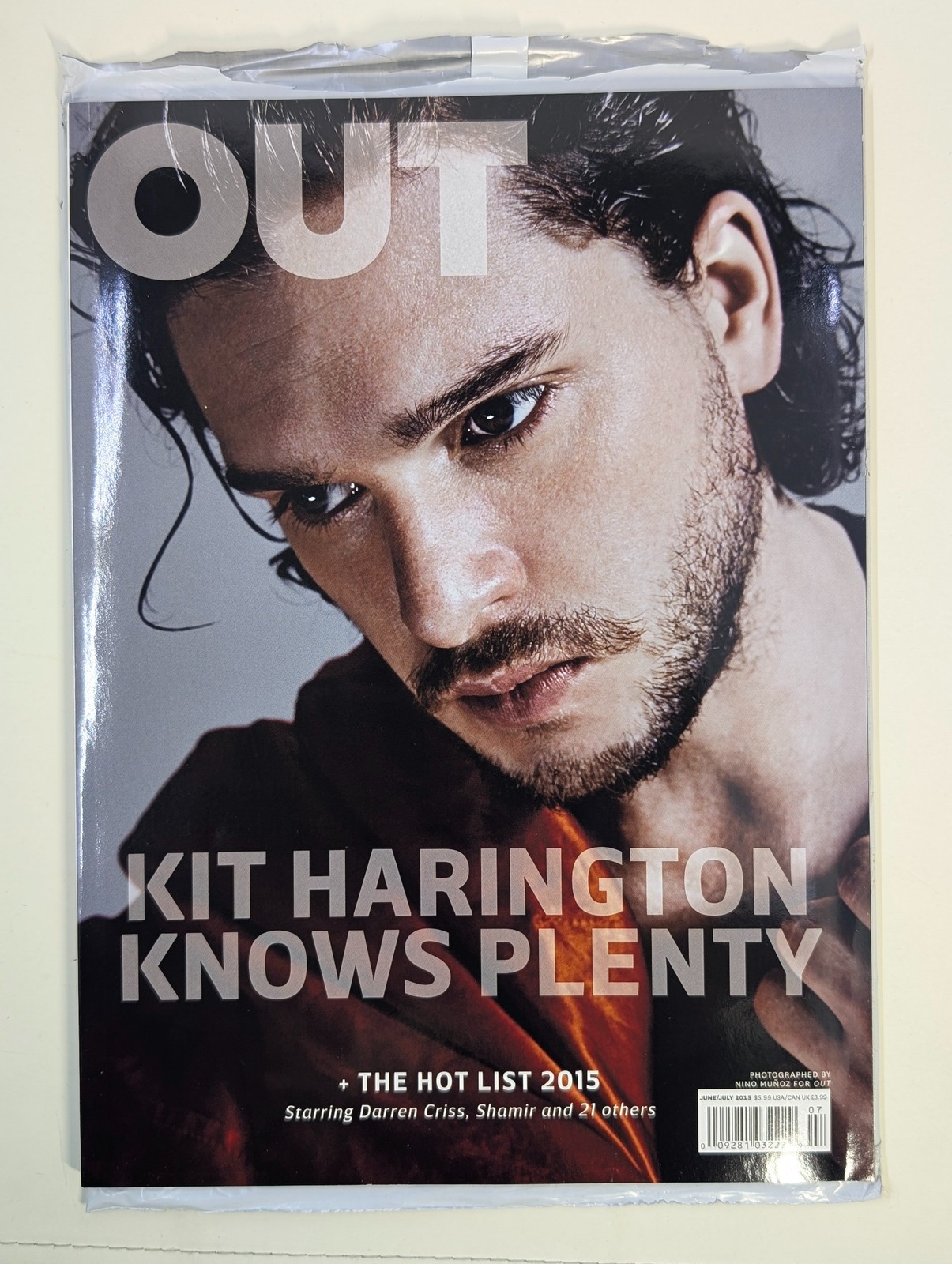 OUT Magazine June/July 2015 Kit Harington Cover The Hot List 2015 LGBTQ+