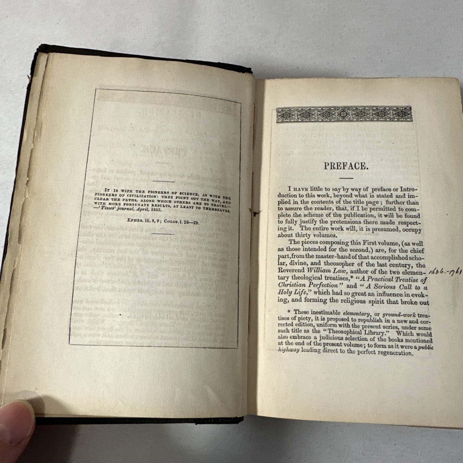 Introduction Theosophy 1855 Rare Book First Edition Christian Mysticism Occult