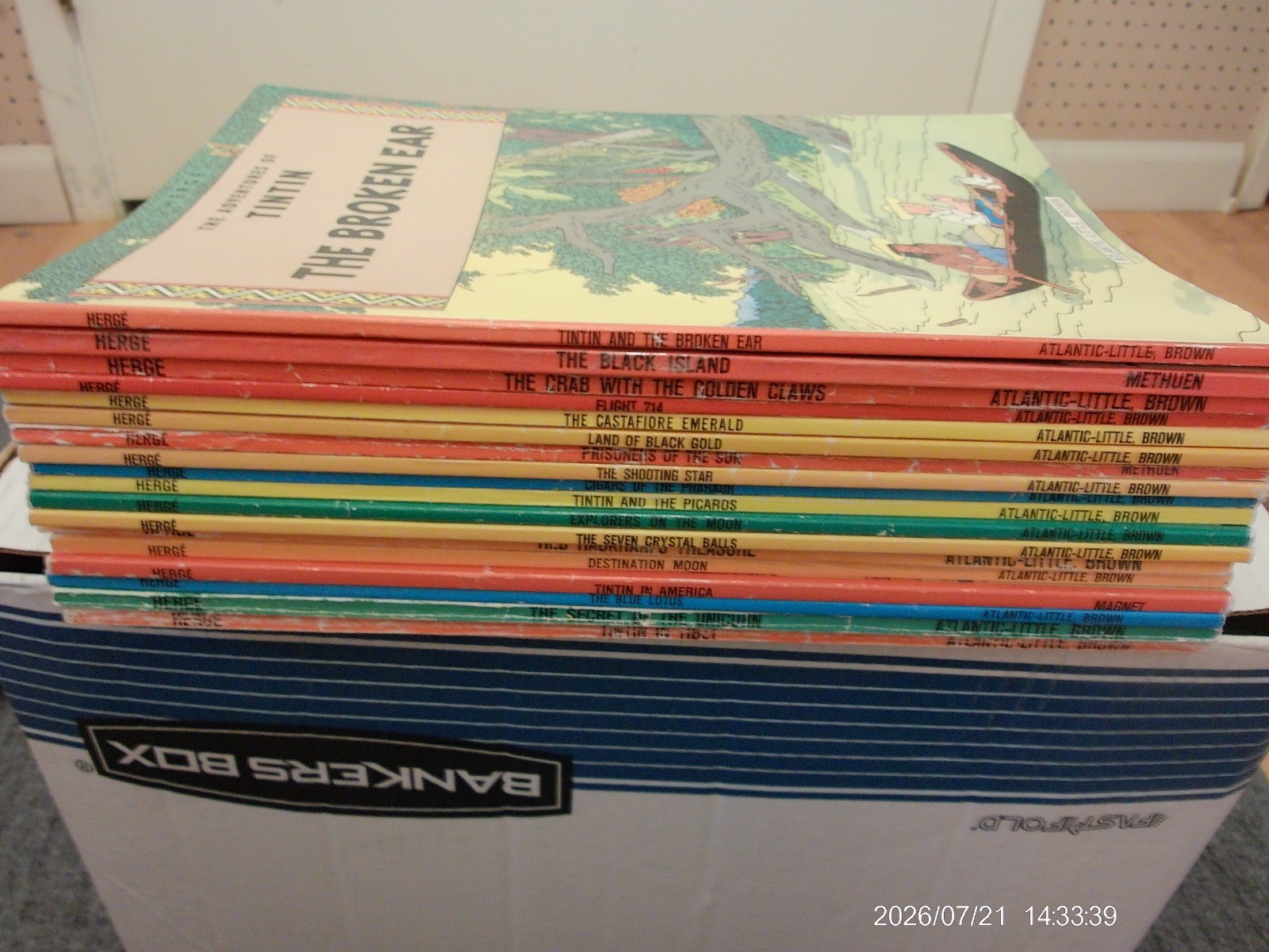 The Adventures of Tintin by Herge – Lot of 18 – Vintage Paperbacks