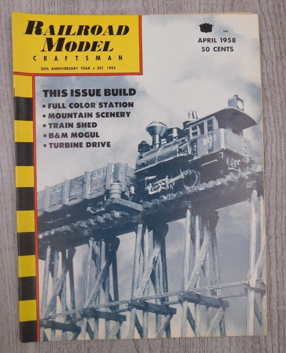 Railroad Model Craftsman APR 1958 Vol. 26 No. 8 Trains Mancave Vintage Magazine