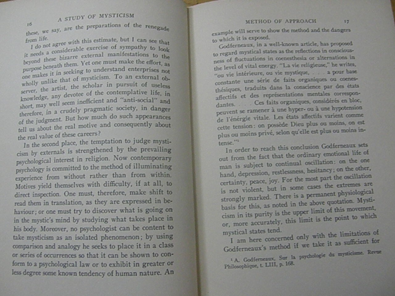 A Philosophical Study of Mysticism – Bennett 1923 MYSTIC PHILOSOPHY OCCULT RARE