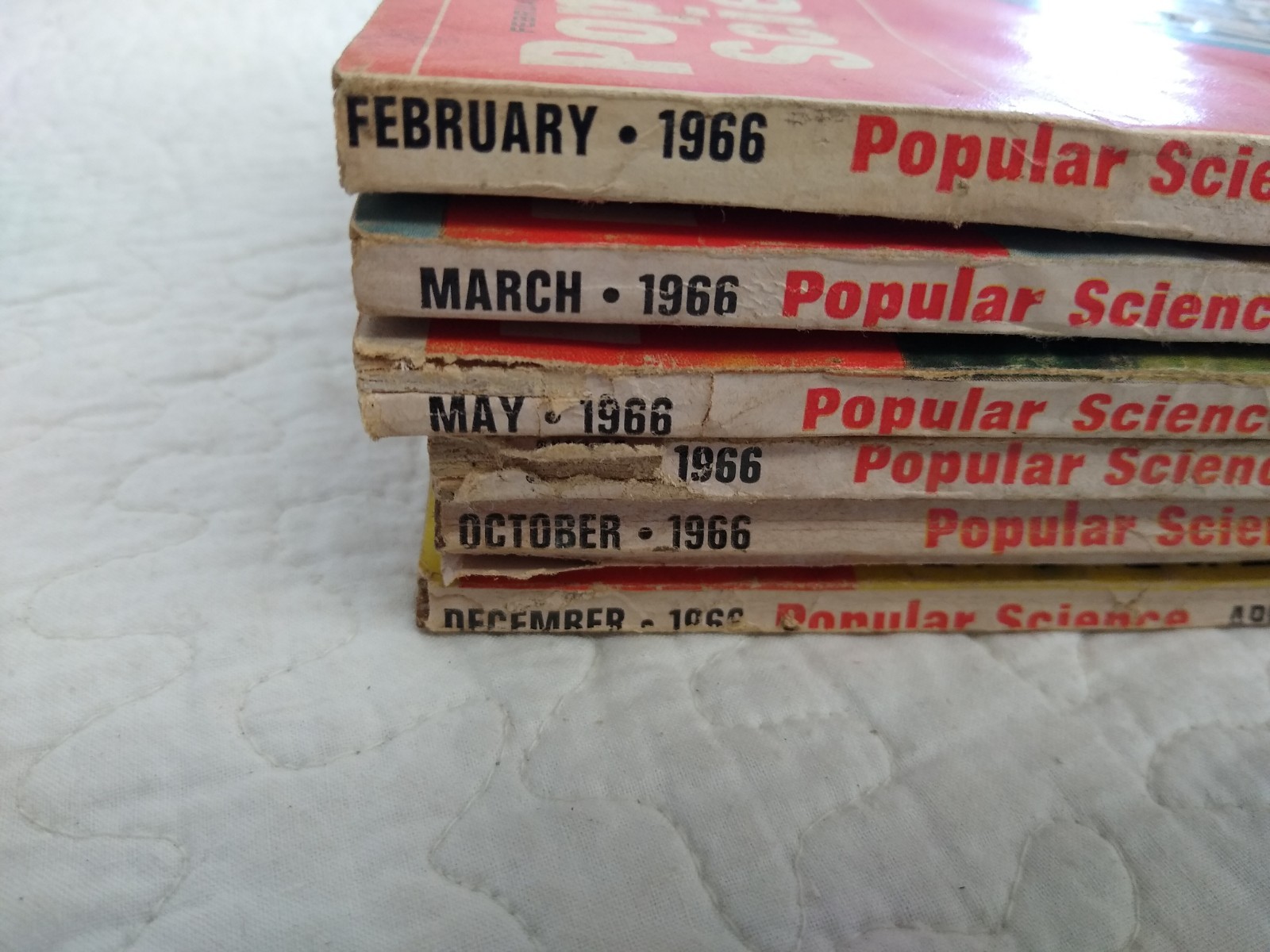 Vintage Popular Science Magazines 1966 Lot of 6 Feb March May July Oct Dec