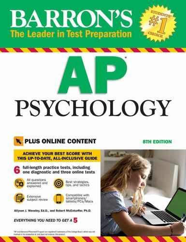 Barron’s AP Psychology with Online Tests – paperback, 1438010699, Weseley EdD