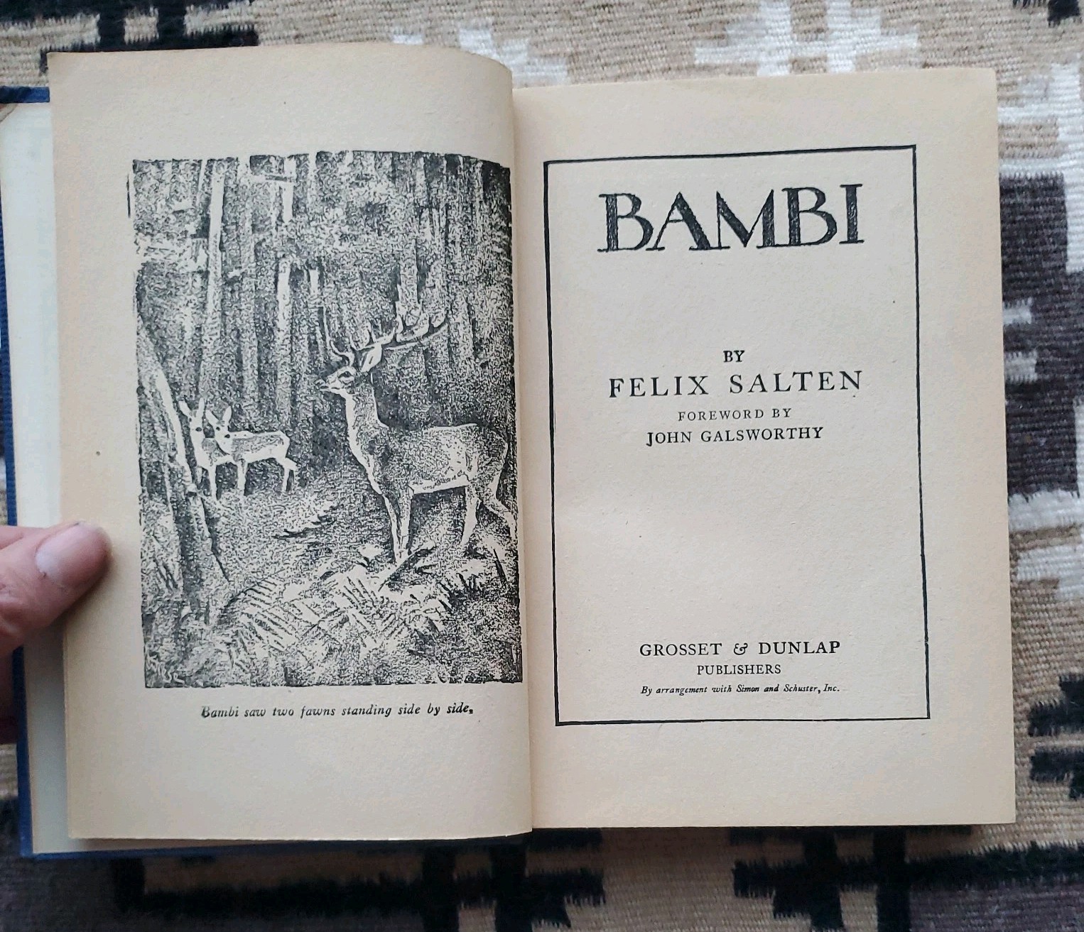 1929-Bambi- HC- By Felix Salten Illustrated By Kurt Wiese-Grosset and Dunlap