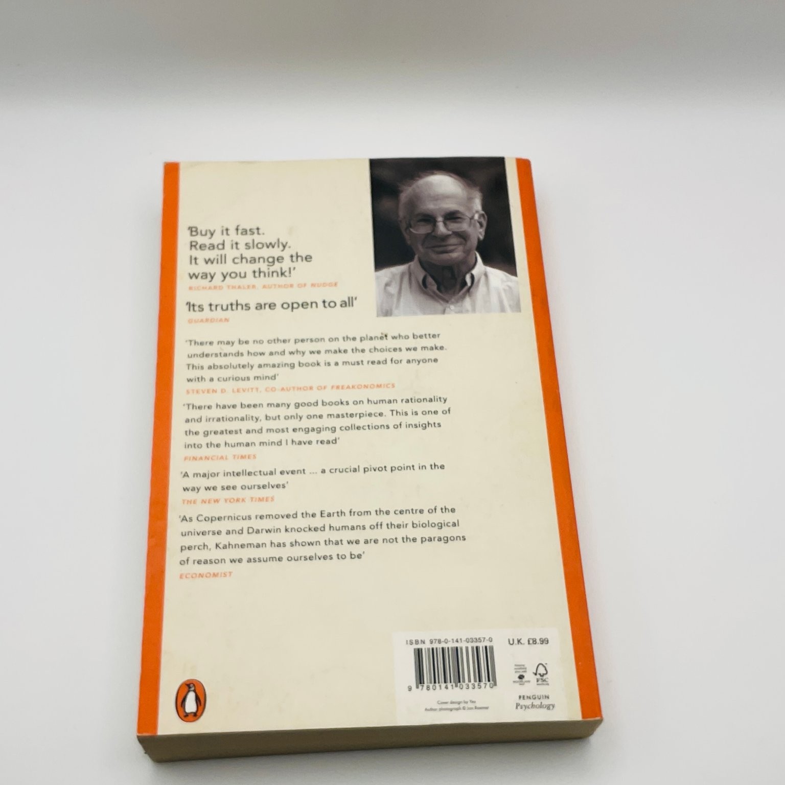 Thinking Fast and Slow Daniel Kahneman 2011 Paperback Psychology Penguin