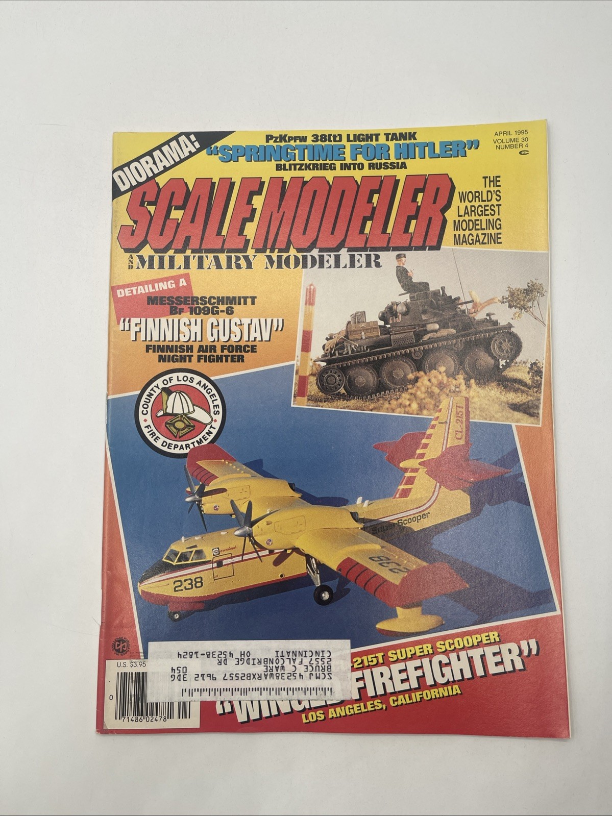 Scale Modeler Magazine April 1995 / Messerschmitt Bf 109G-6