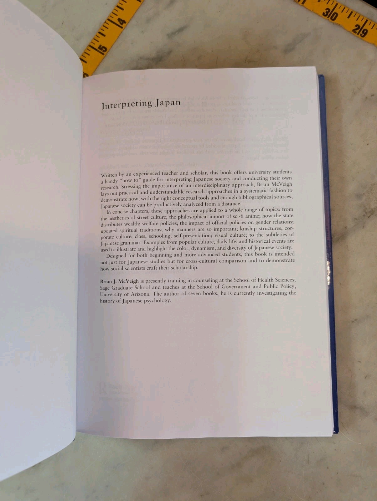 Interpreting Japan : Approaches and Applications Brian McVeigh 2014 HC Book VG+