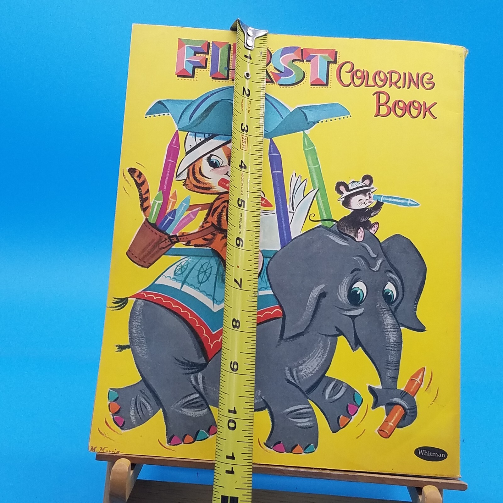 First coloring book Whitman 1957 number1220 one page color in it
