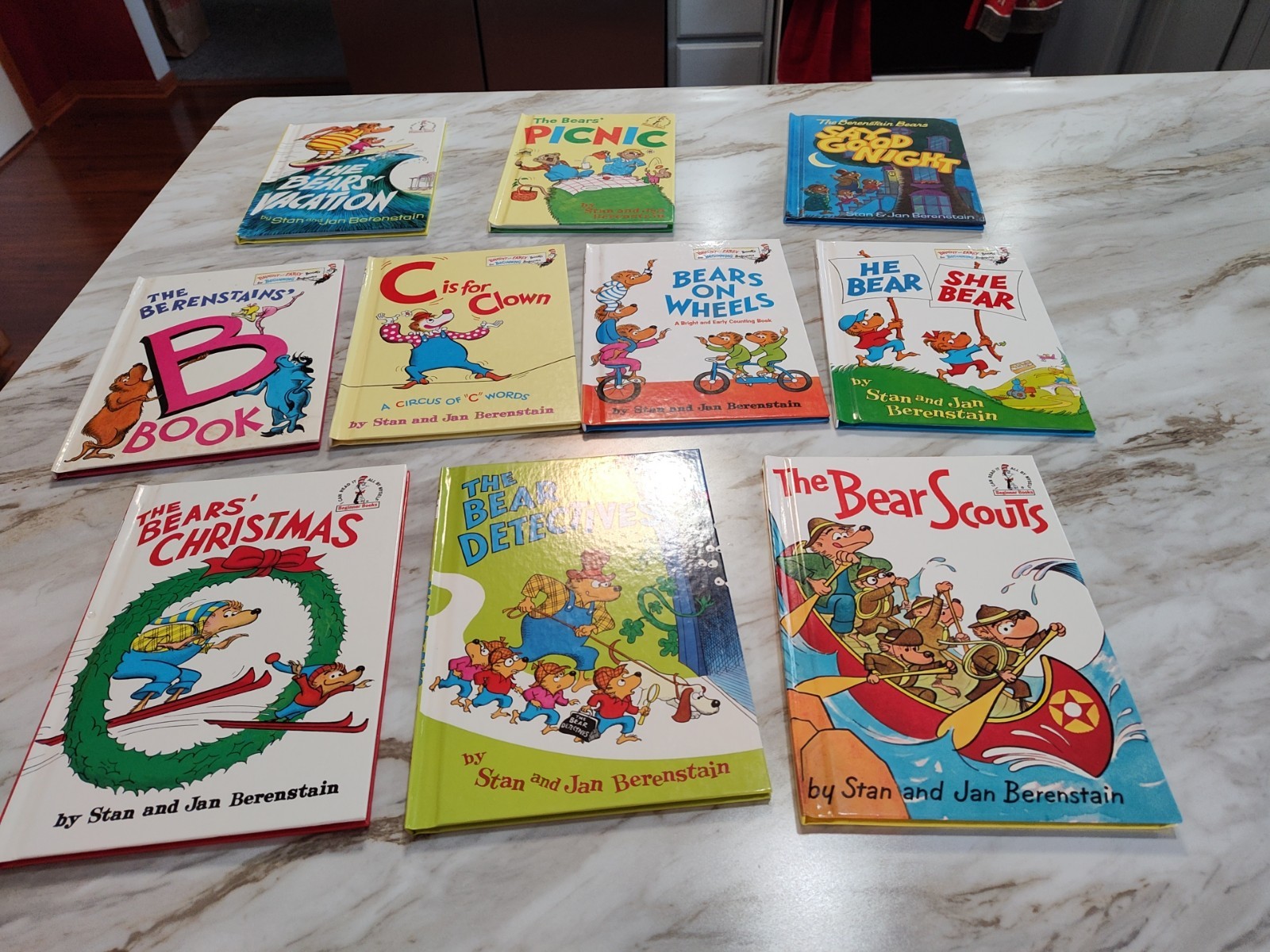 Lot of 10 Berenstain Bears Books Dr Seuss’s Bright & Early Beginner HC~Vacation~