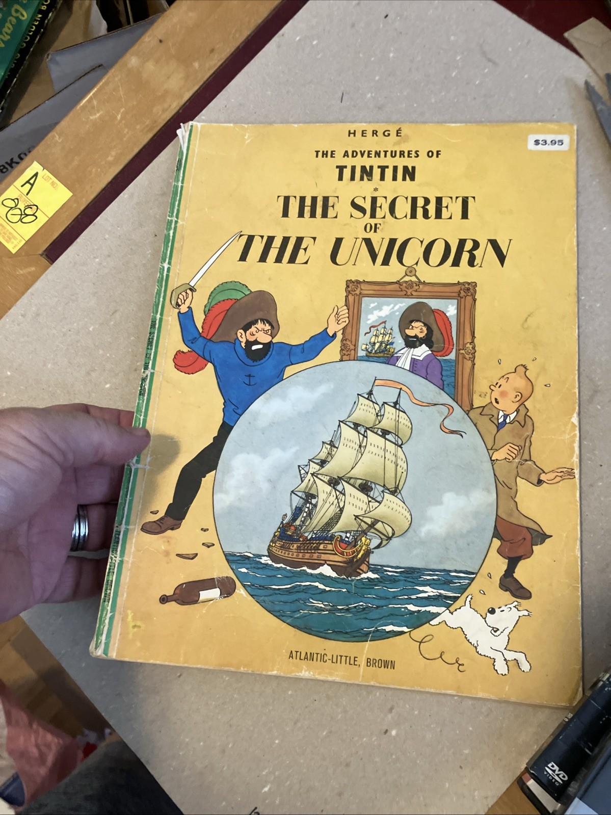 Vintage Herge Adventures of Tintin lot of 11 “AS-IS” Worn Used paperback comic