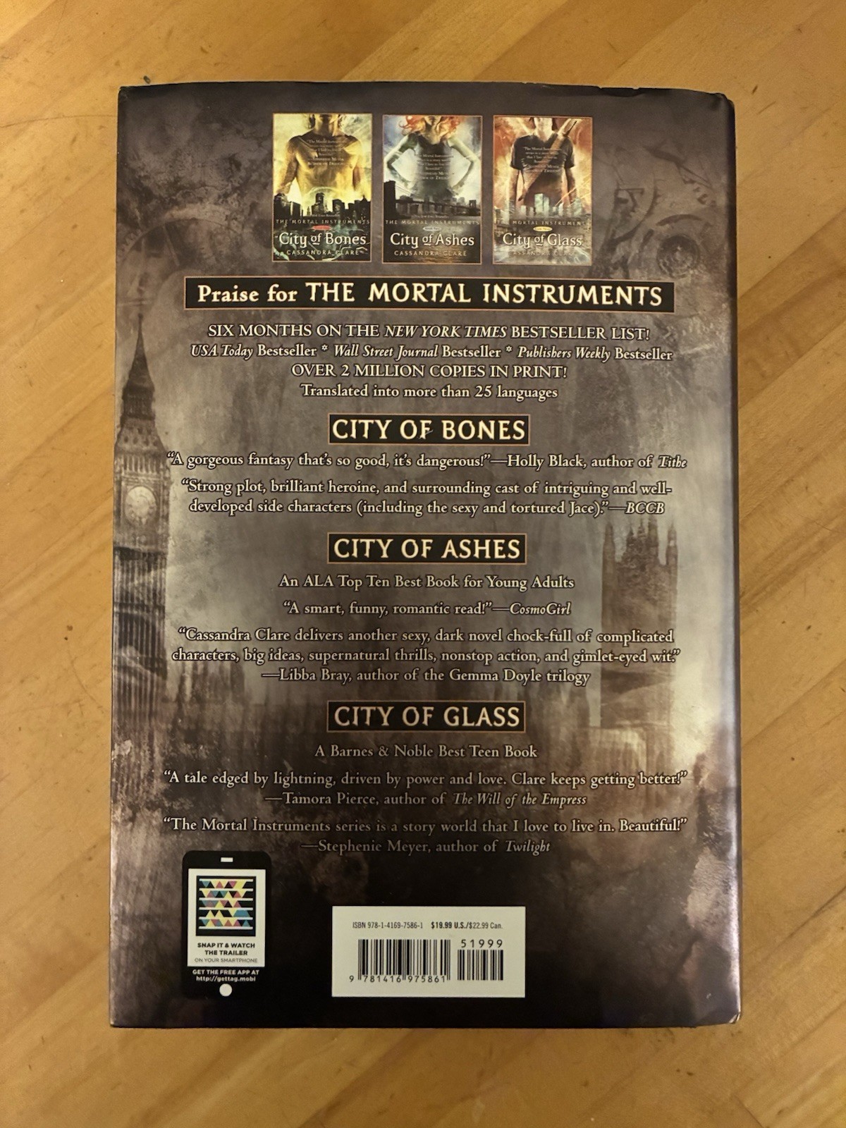 Clockwork Angel by Cassandra Clare 2010 Margaret K. McElderry Books Hardcover