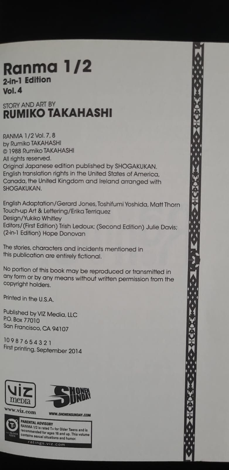 Ranma 1/2; 2-in-1 Edition; Band 4: Volumes 7 – 8; 1st edition; Rumiko Takahashi