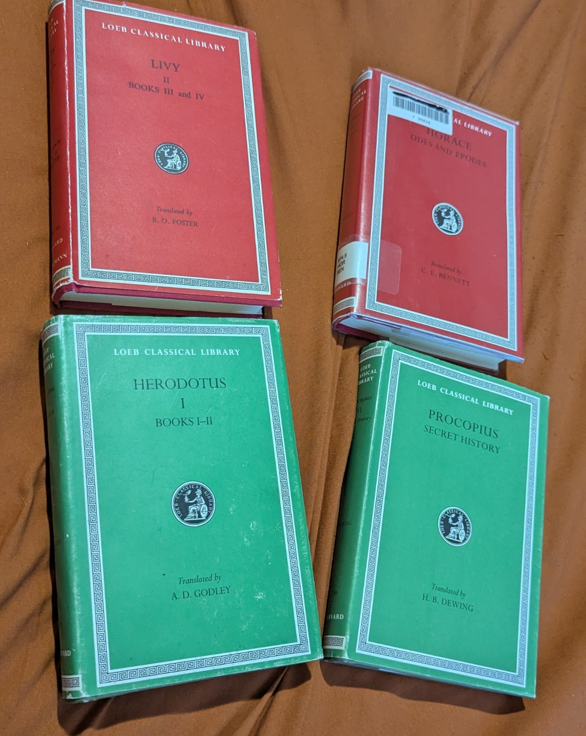 Herodotus, Procopius, Livy, Horace: Mixed Lot Loeb Classical Library Hardcover