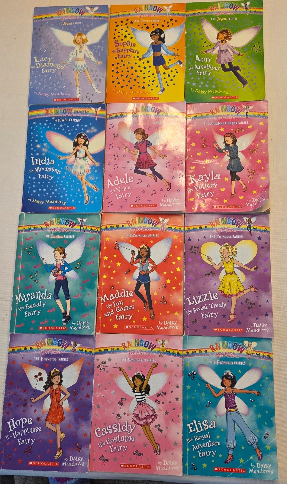 Lot of 12 Rainbow Magic Fairy paperback books by Daisy Meadows