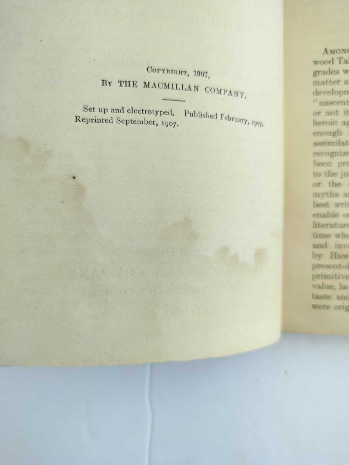 Hawthorne’s Tanglewood Tales Book The Macmillan Company 1907 Pocket Book HC