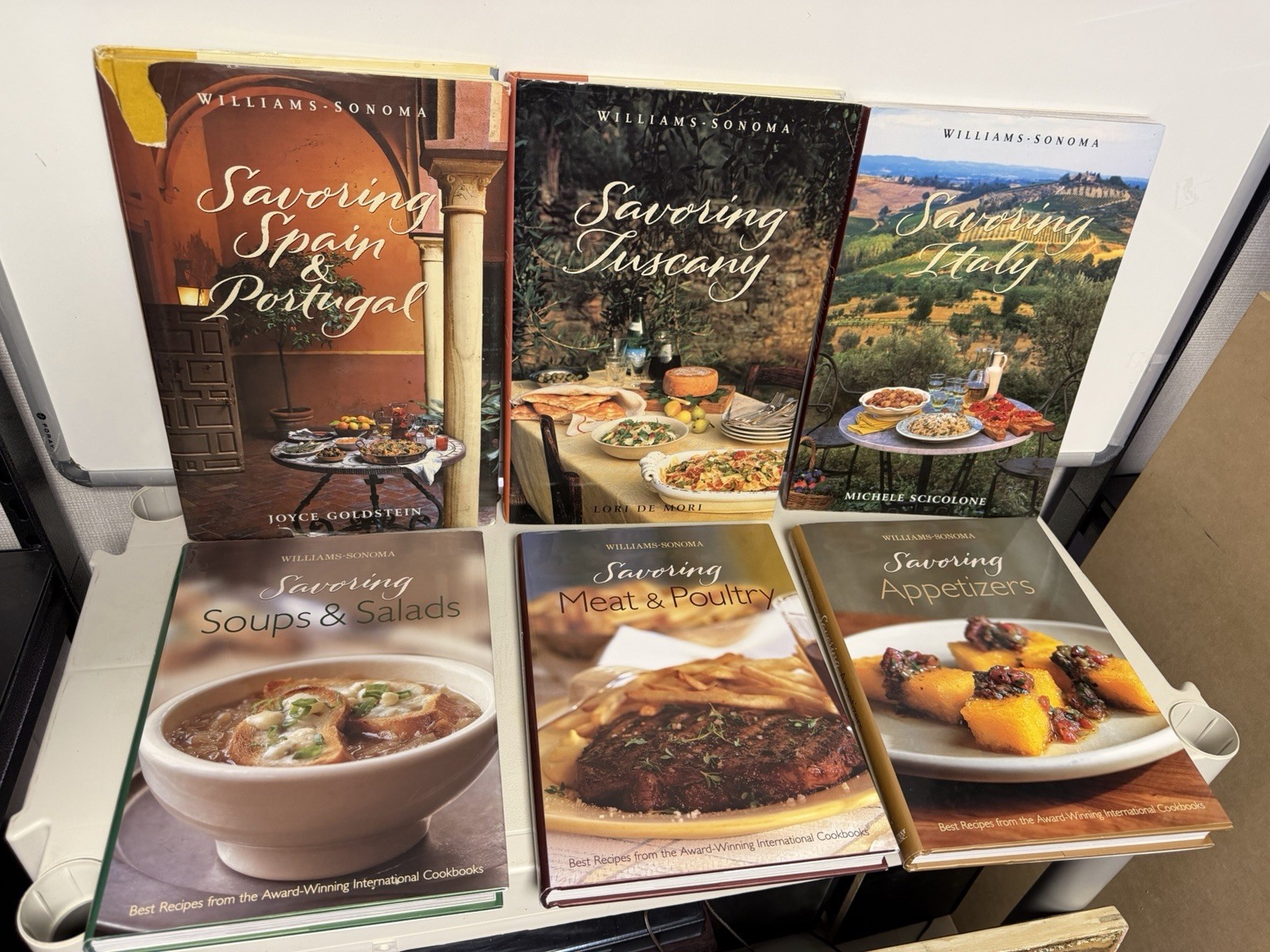 Williams-Sonoma 6 Cookbooks Lot Savoring Spain & Portugal Tuscany Italy Soups…